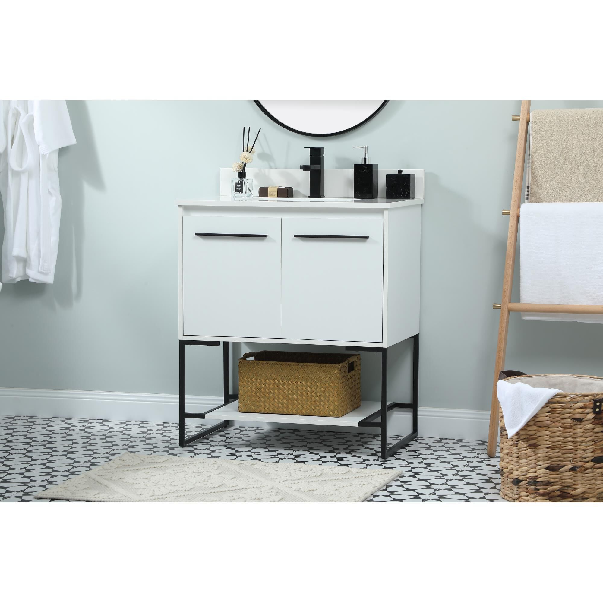 Shown in White finish