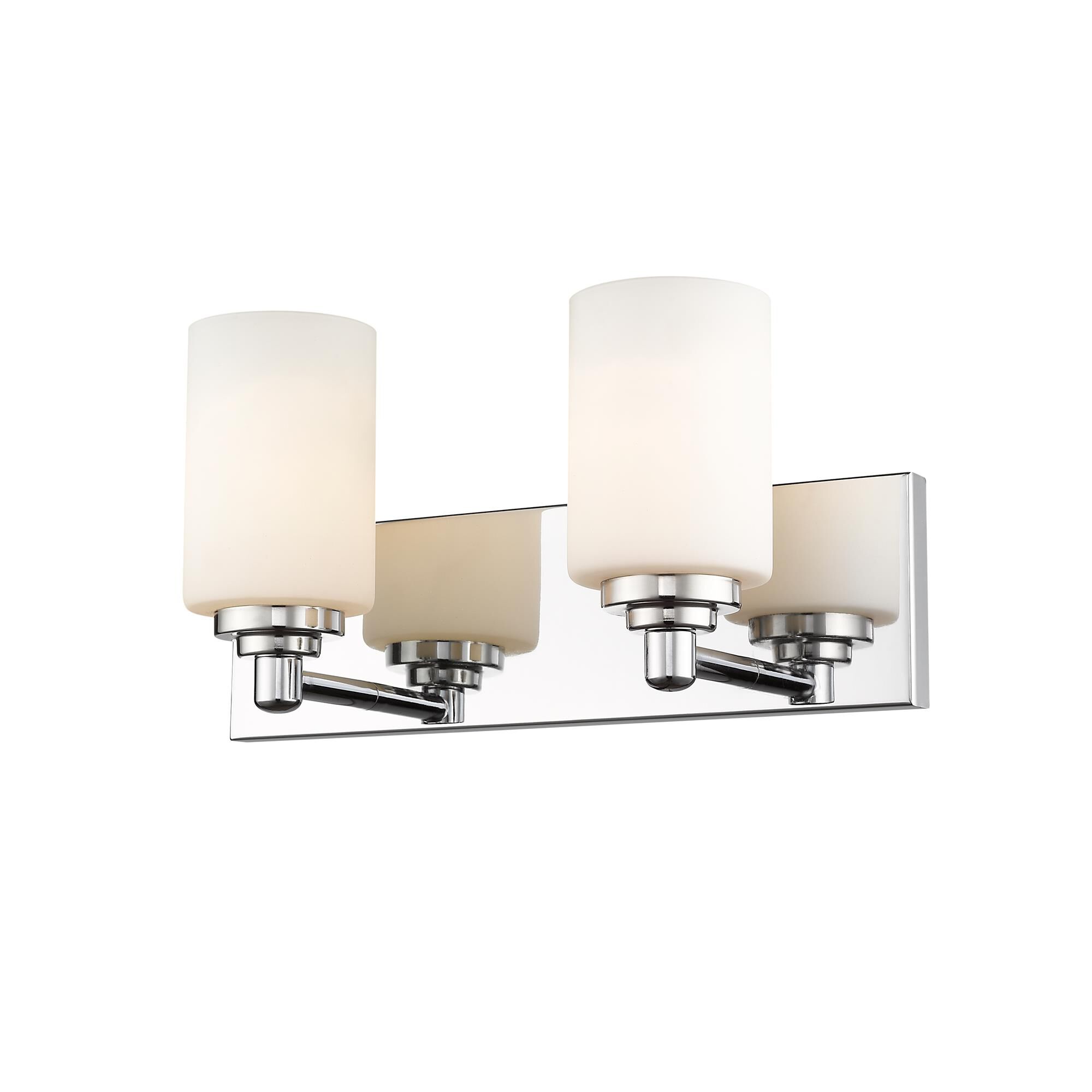 Shown in Chrome finish and Glass shade