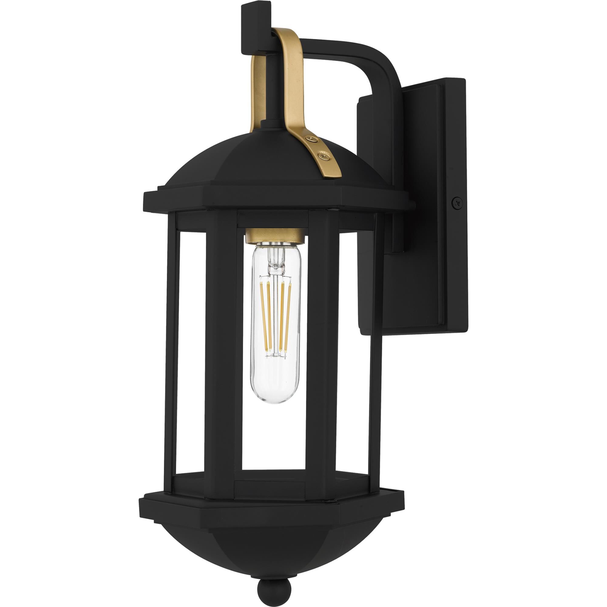 Shown in Matte Black finish and Clear Glass shade