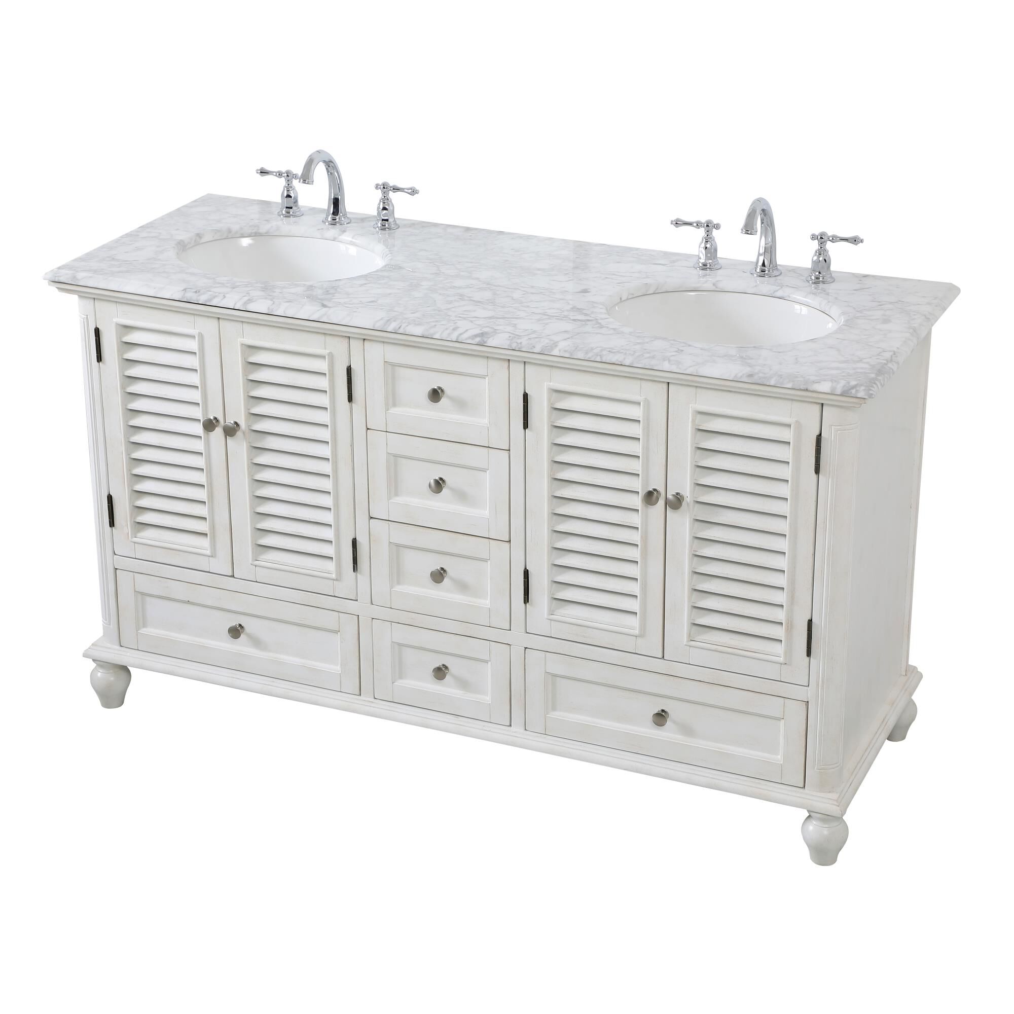 Shown in Antique White finish