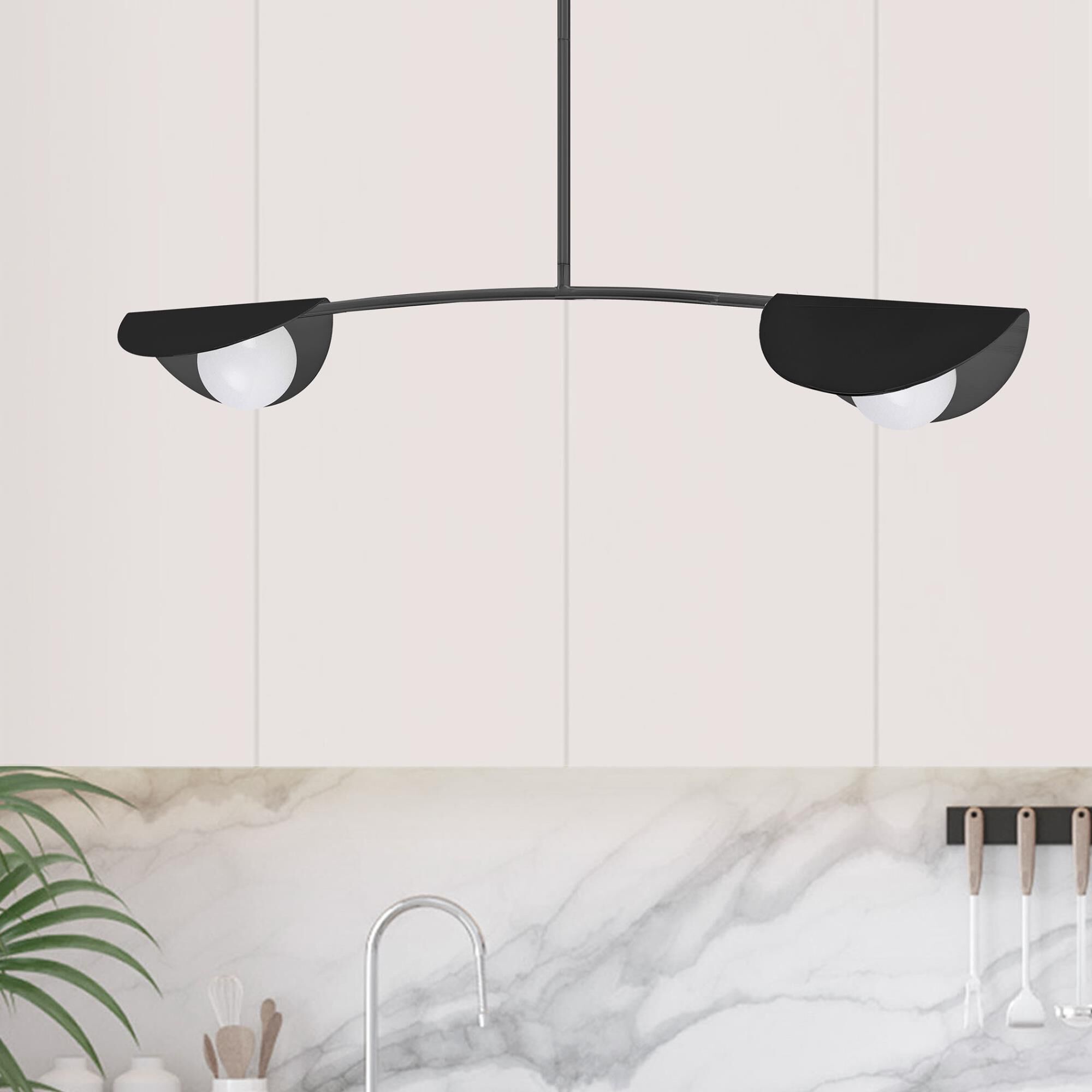 Shown in Matte Black and White finish and Matte Black Metal Dome shade