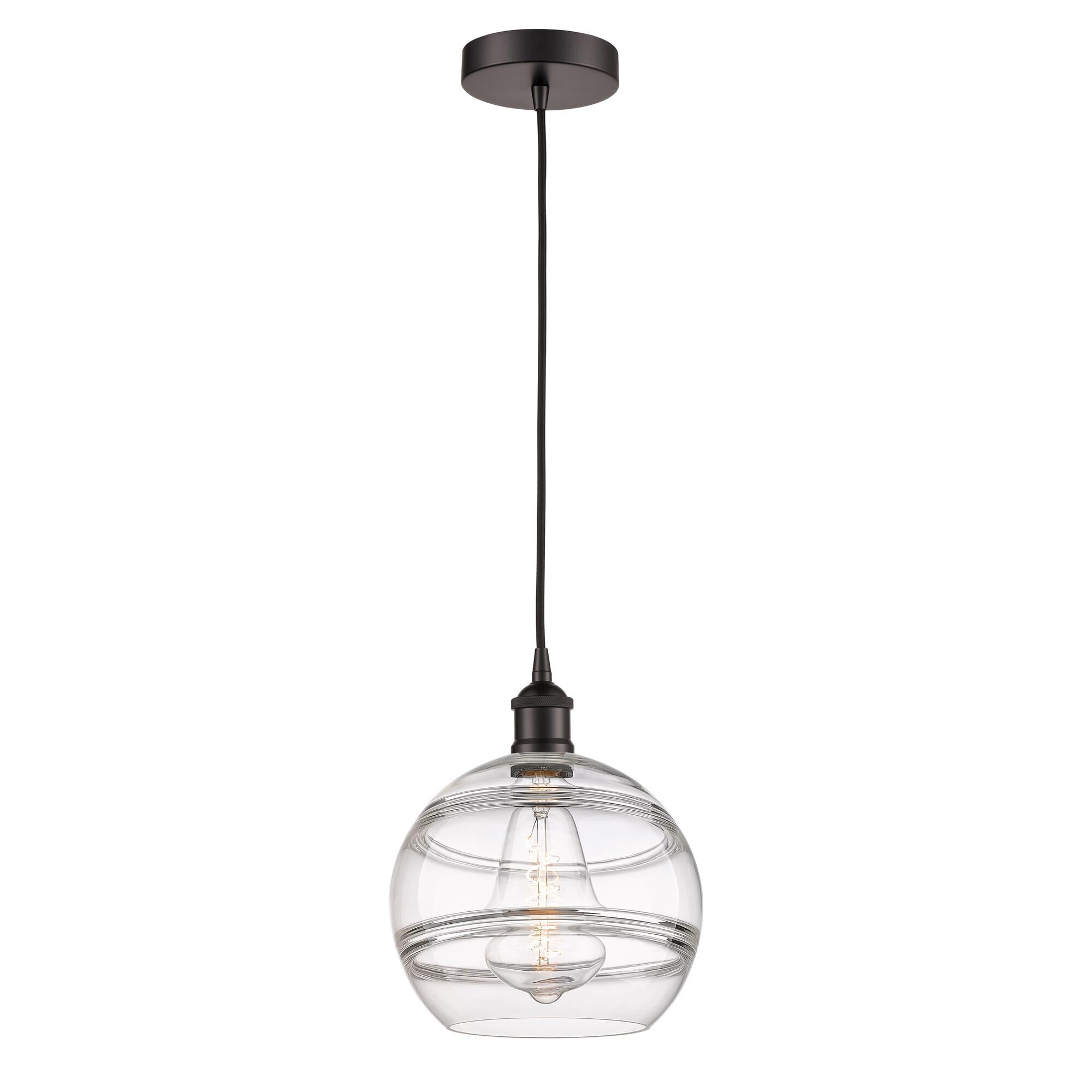 Shown in Oil Rubbed Bronze finish and Clear glass