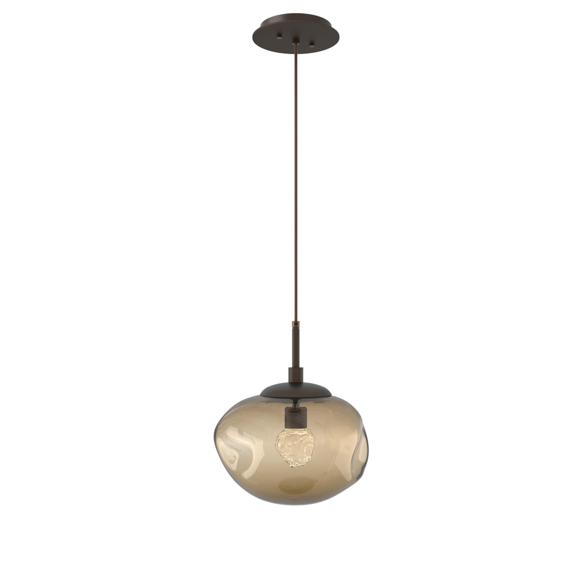 Shown in Flat Bronze finish and Floret Inner Bronze Outer glass