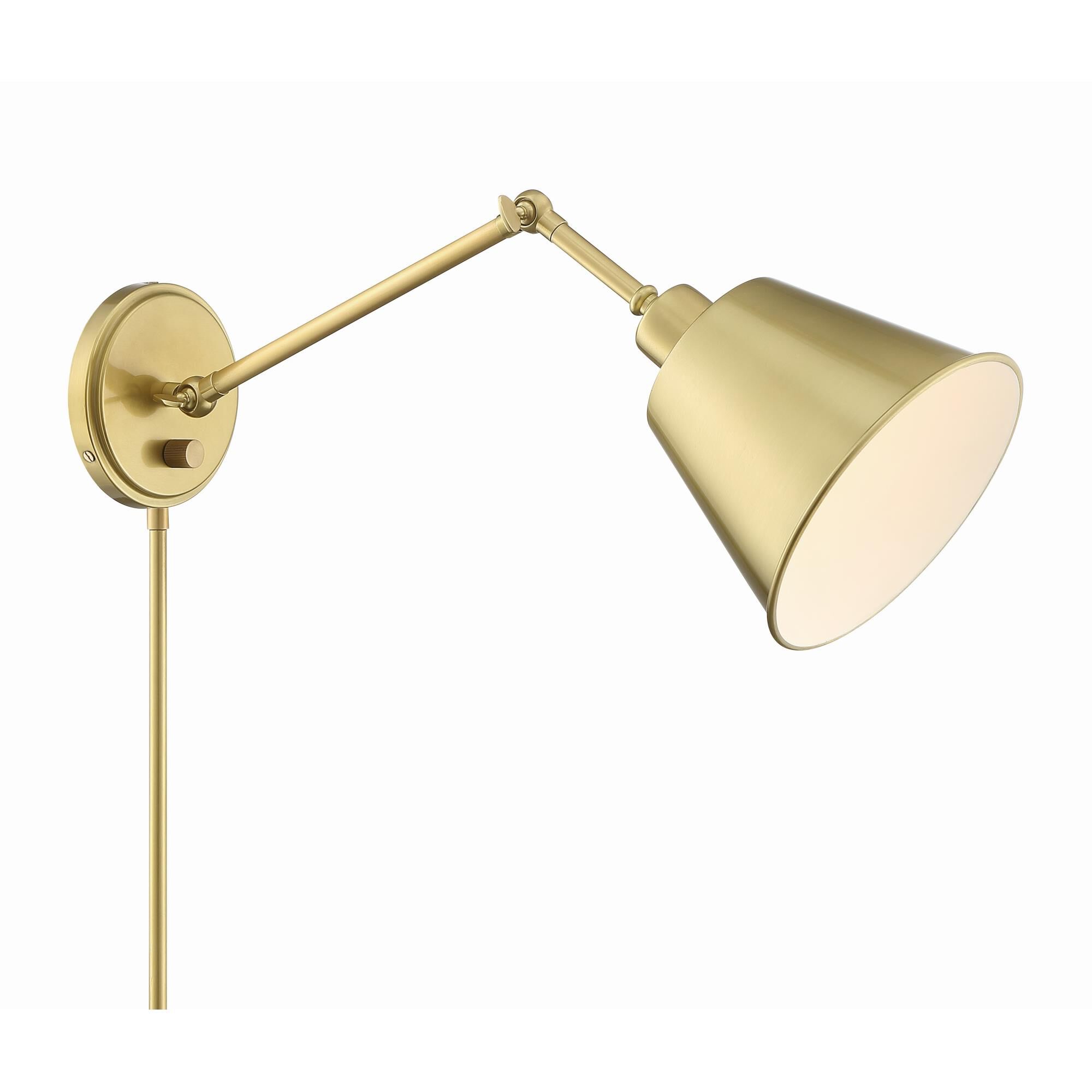 Shown in Aged Brass finish and Steel glass and Aged Brass shade