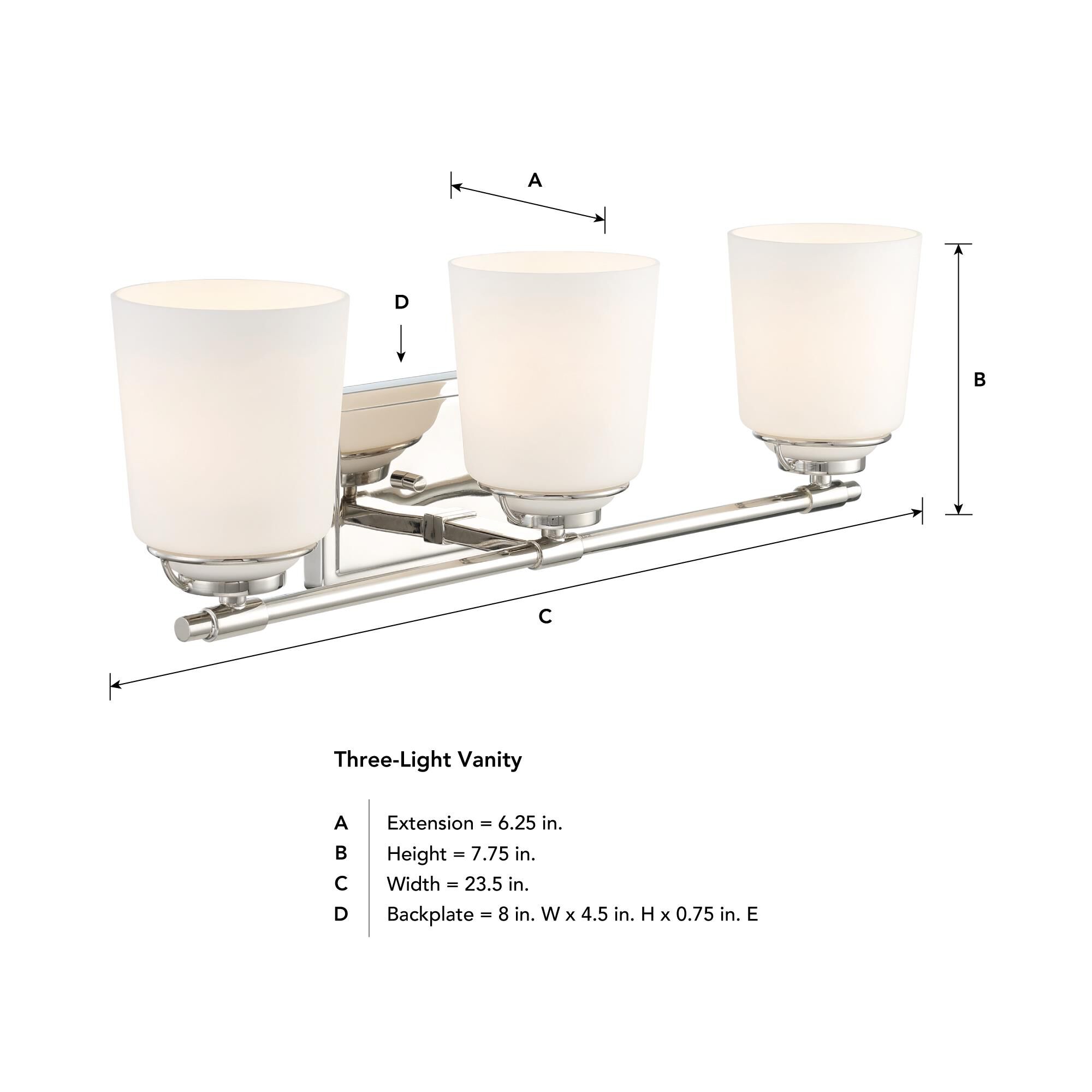 Stella 23 Inch 3 Light Bath Vanity Light by Designers Fountain