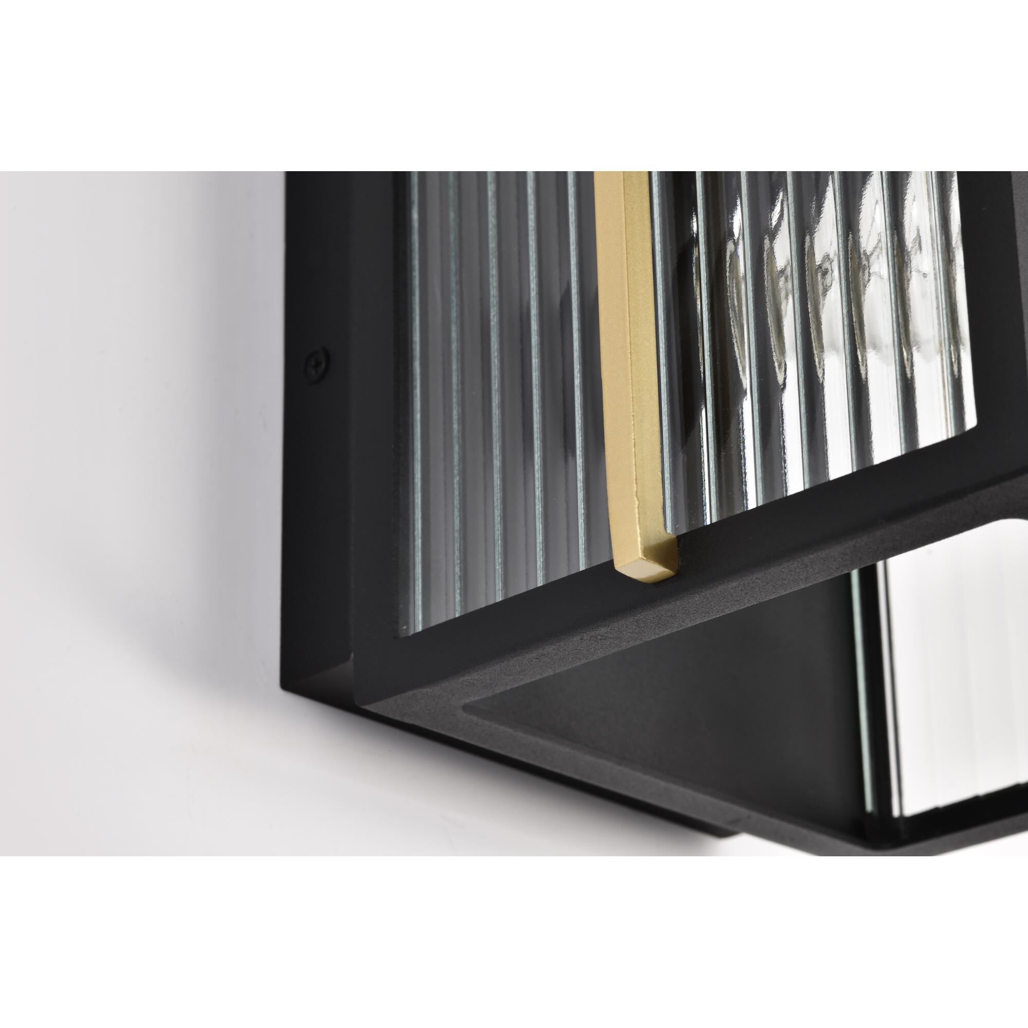 Shown in Black and Gold finish and Clear glass