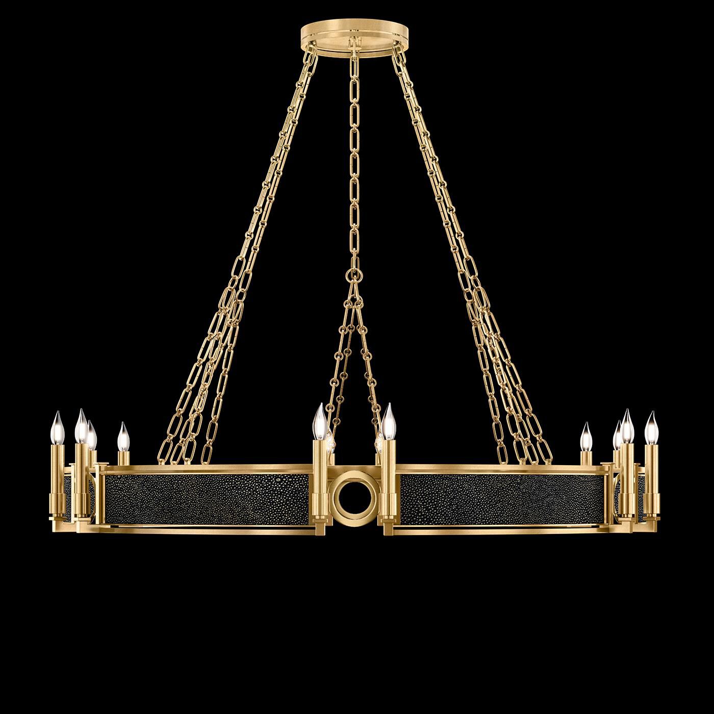 Shown in Gold Leaf and Brass  finish and Black Knight accent