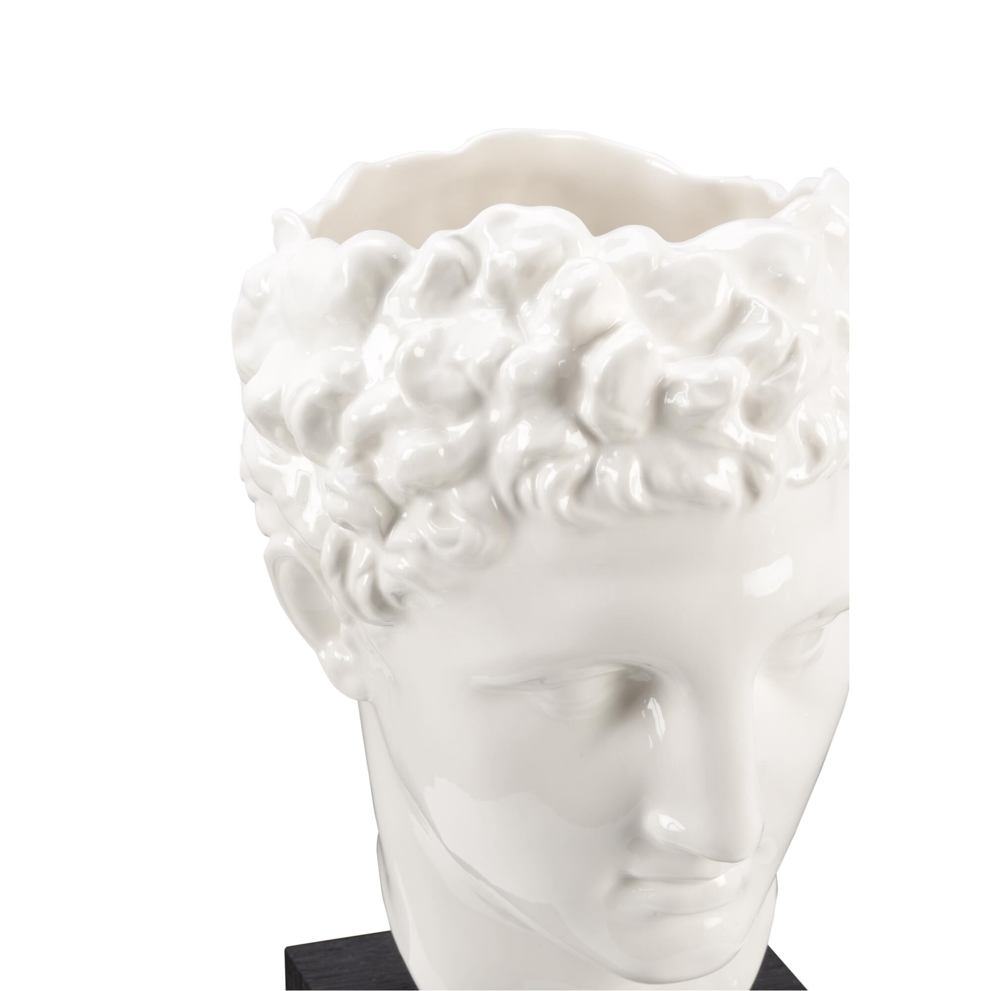 Shown in White Glaze and Black finish