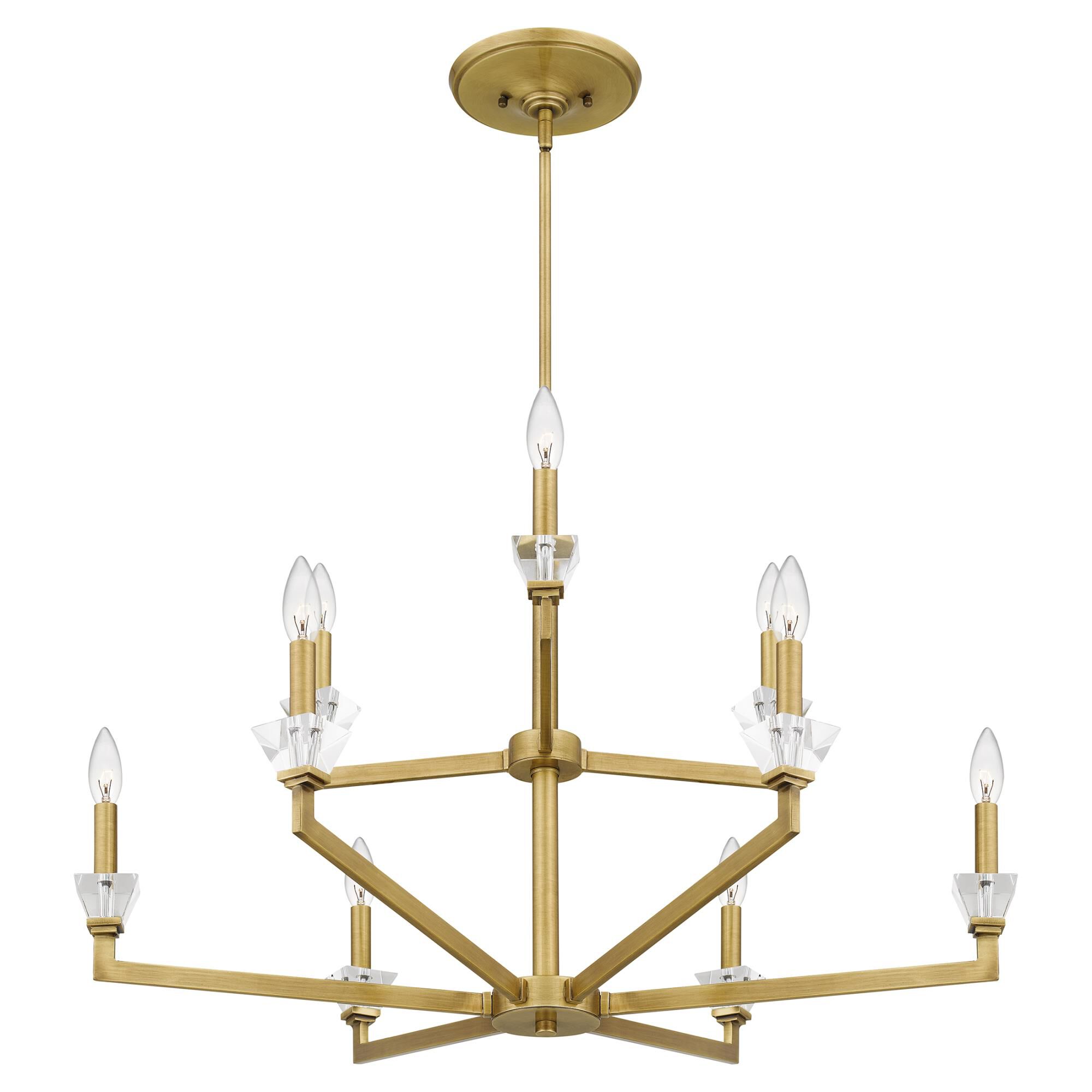 Lottie 34 Inch 9 Light Chandelier by Quoizel