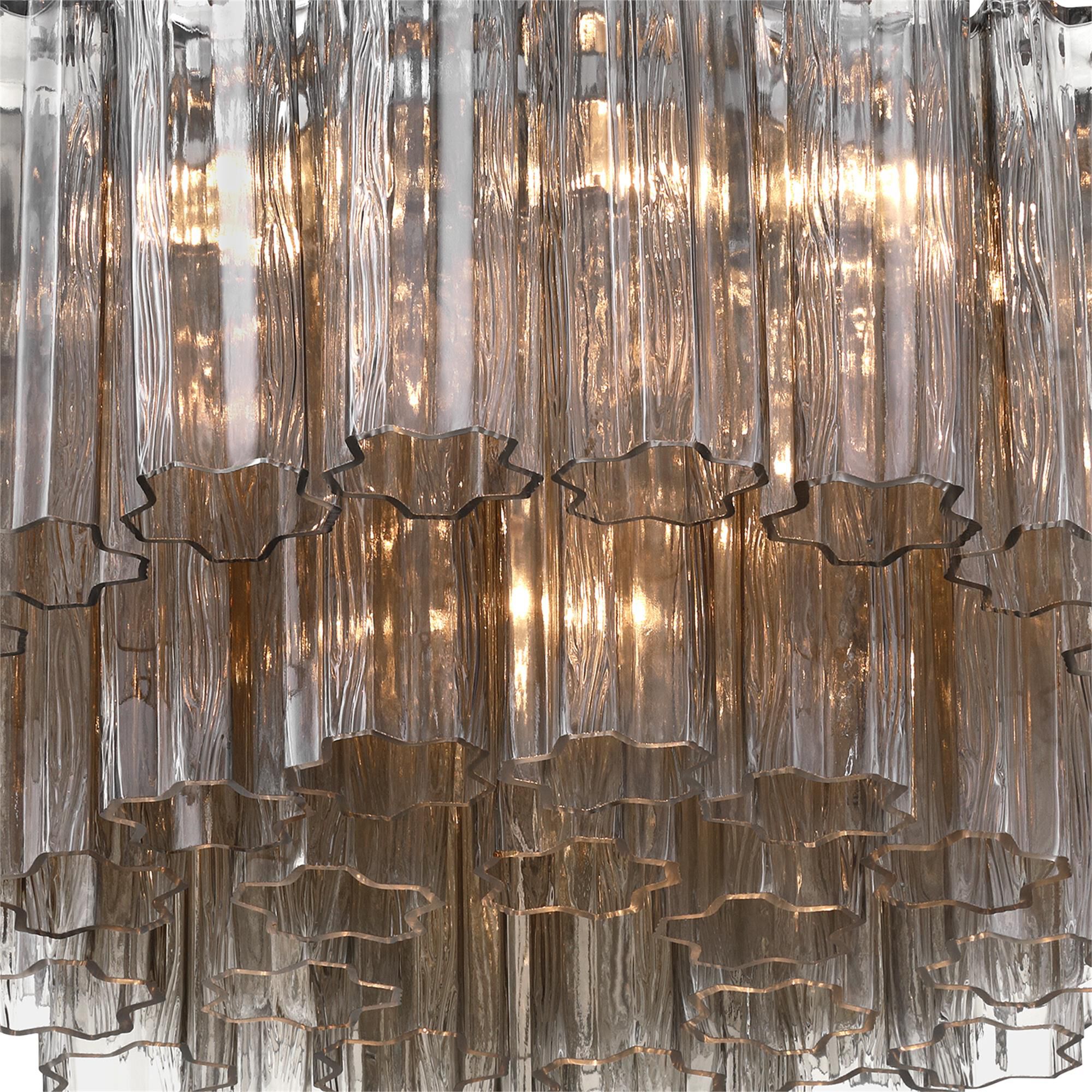 Shown in Polished Chrome finish and Tronchi Smoke glass