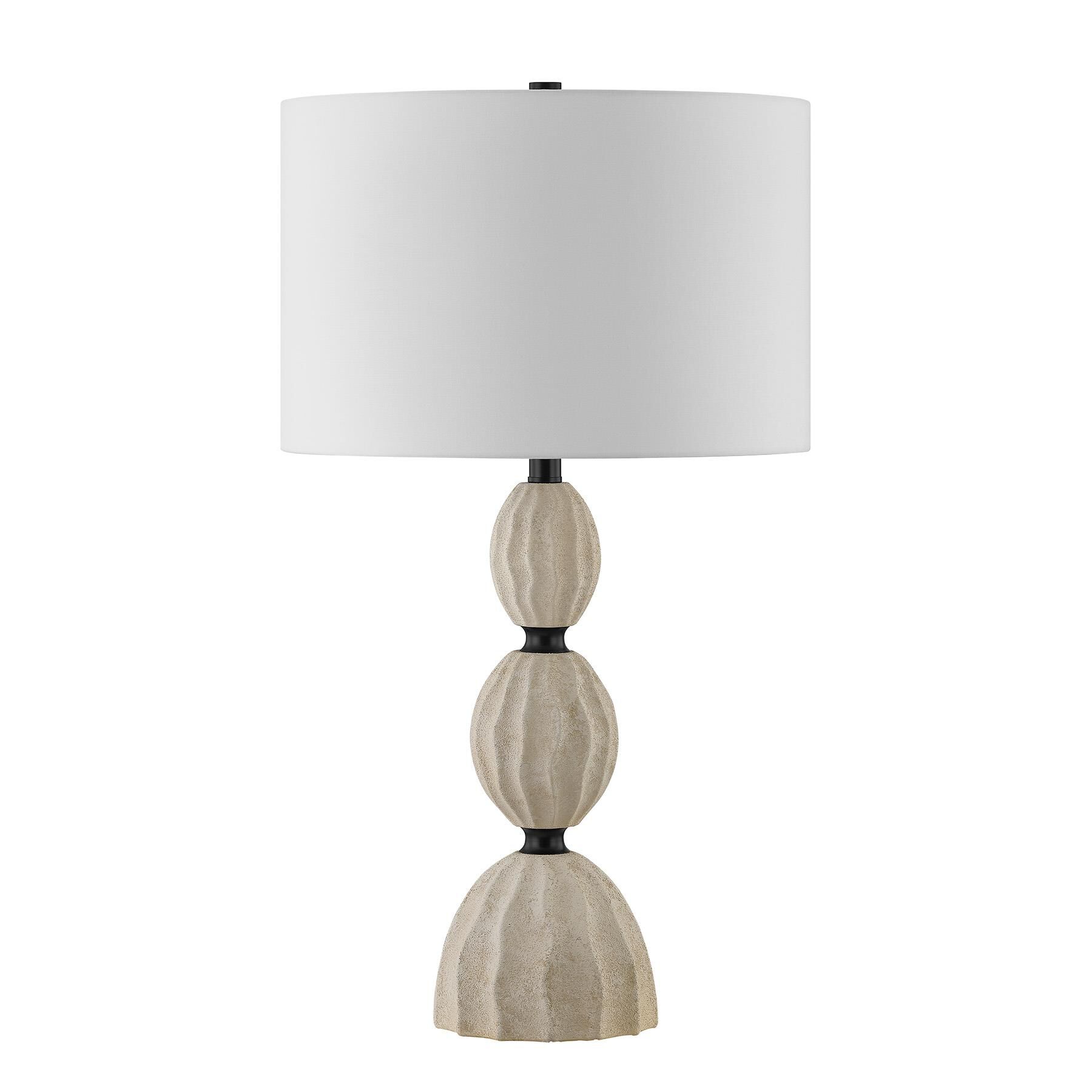 Shown in Mediterranean Bronze finish and White Fabric shade