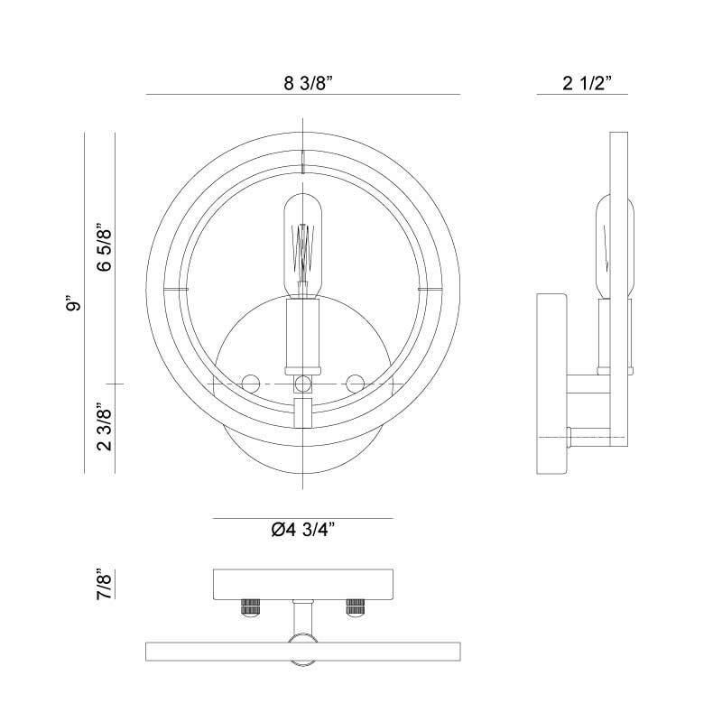 Matteo Lighting Odyssey 9 Inch Wall Sconce