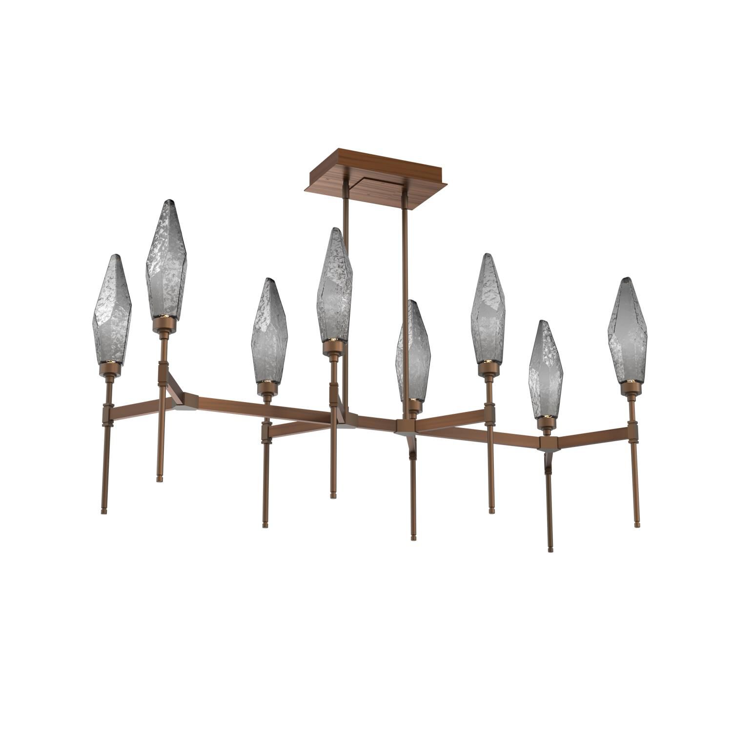 Shown in Burnished Brass finish and Smoke glass