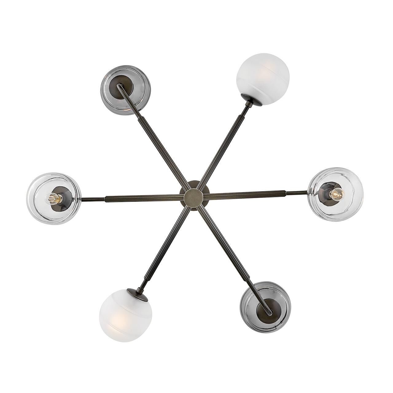 Shown in Black Oxide finish and Multi-Colored Swirl glass