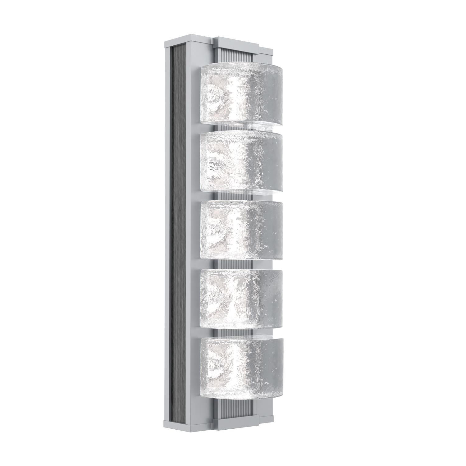 Shown in Classic Silver finish and Clear Rounded glass and Dark Oak accent