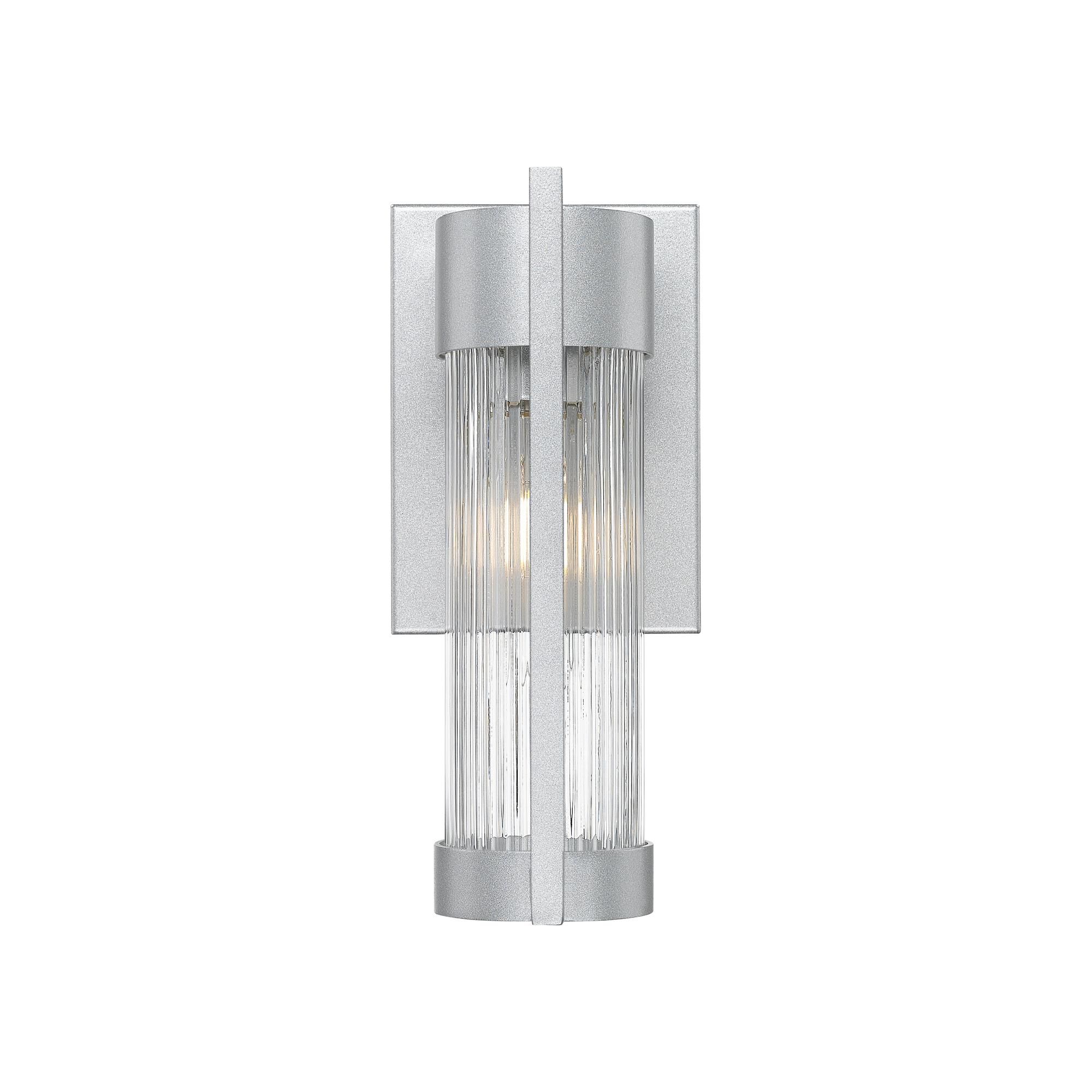 Shown in Silver finish and Striped Clear glass