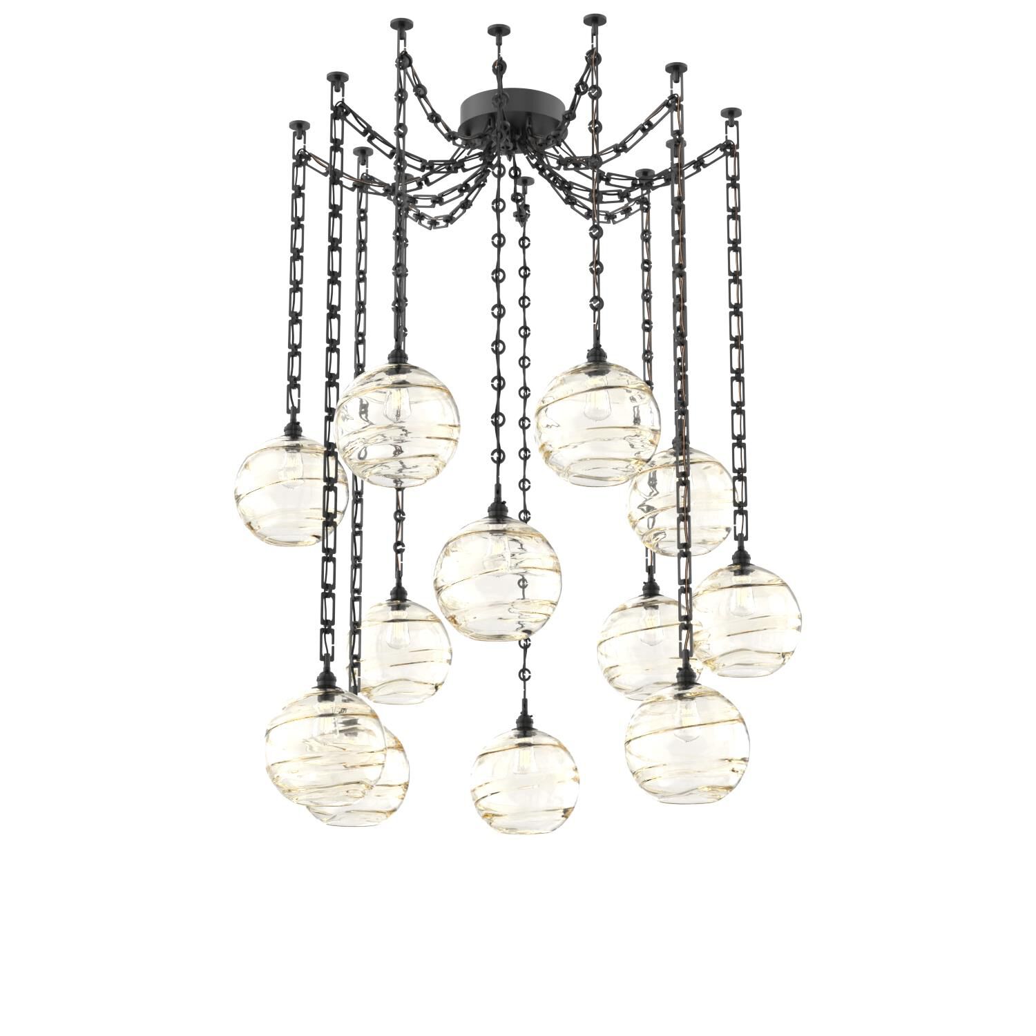 Levi Wilson Terra 18 Inch Multi Pendant Light by Hammerton Studio