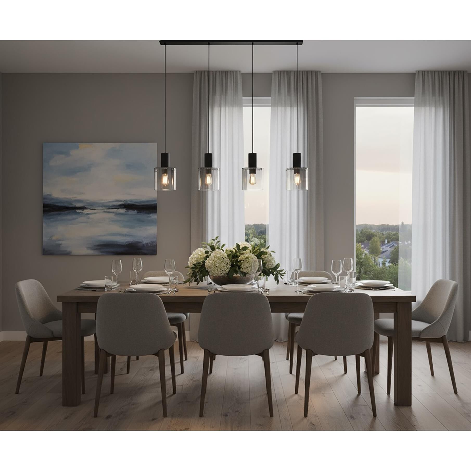 Henley 48 Inch 4 Light Linear Suspension Light by Artcraft