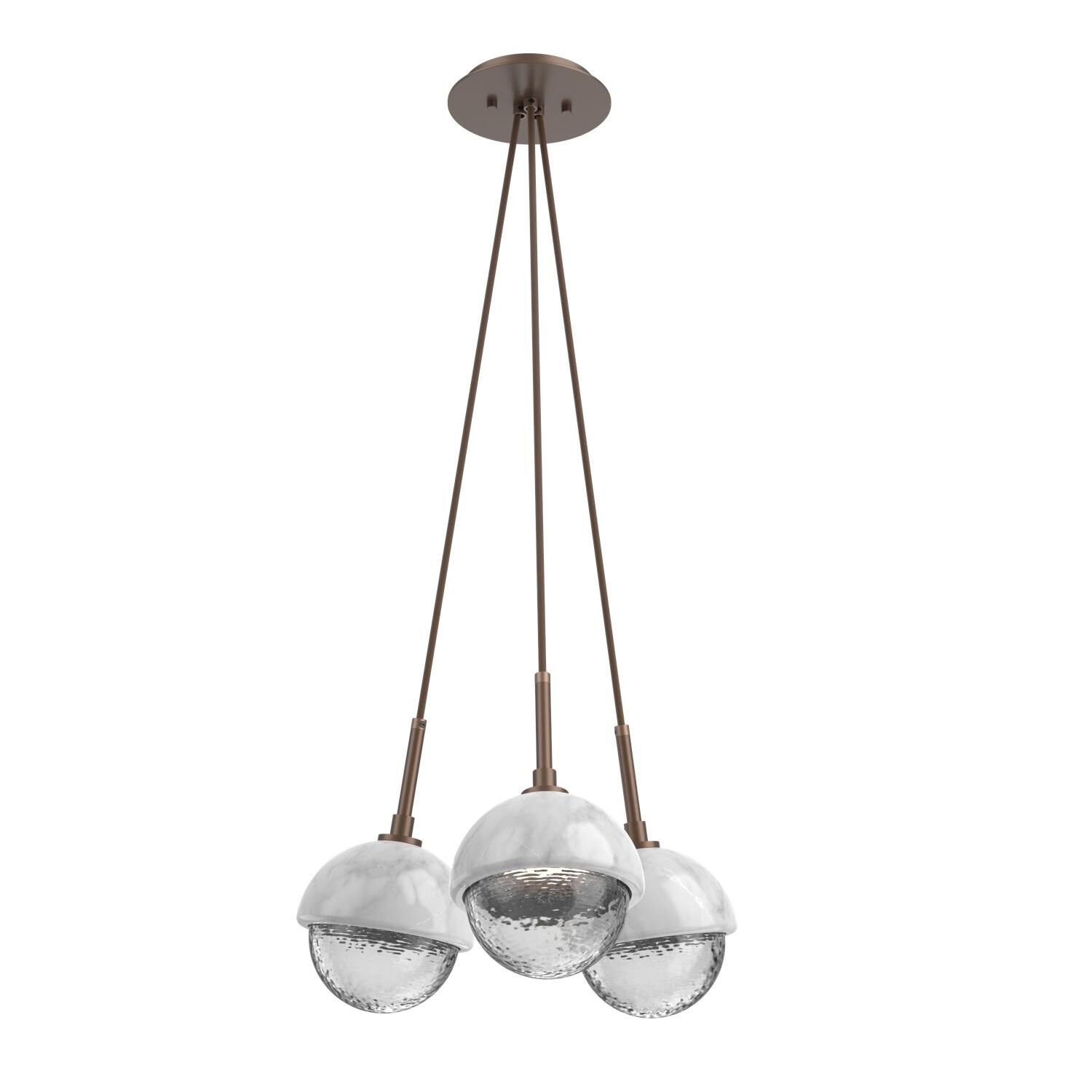 Levi Wilson Cabochon 13 Inch Multi Pendant Light by Hammerton Studio