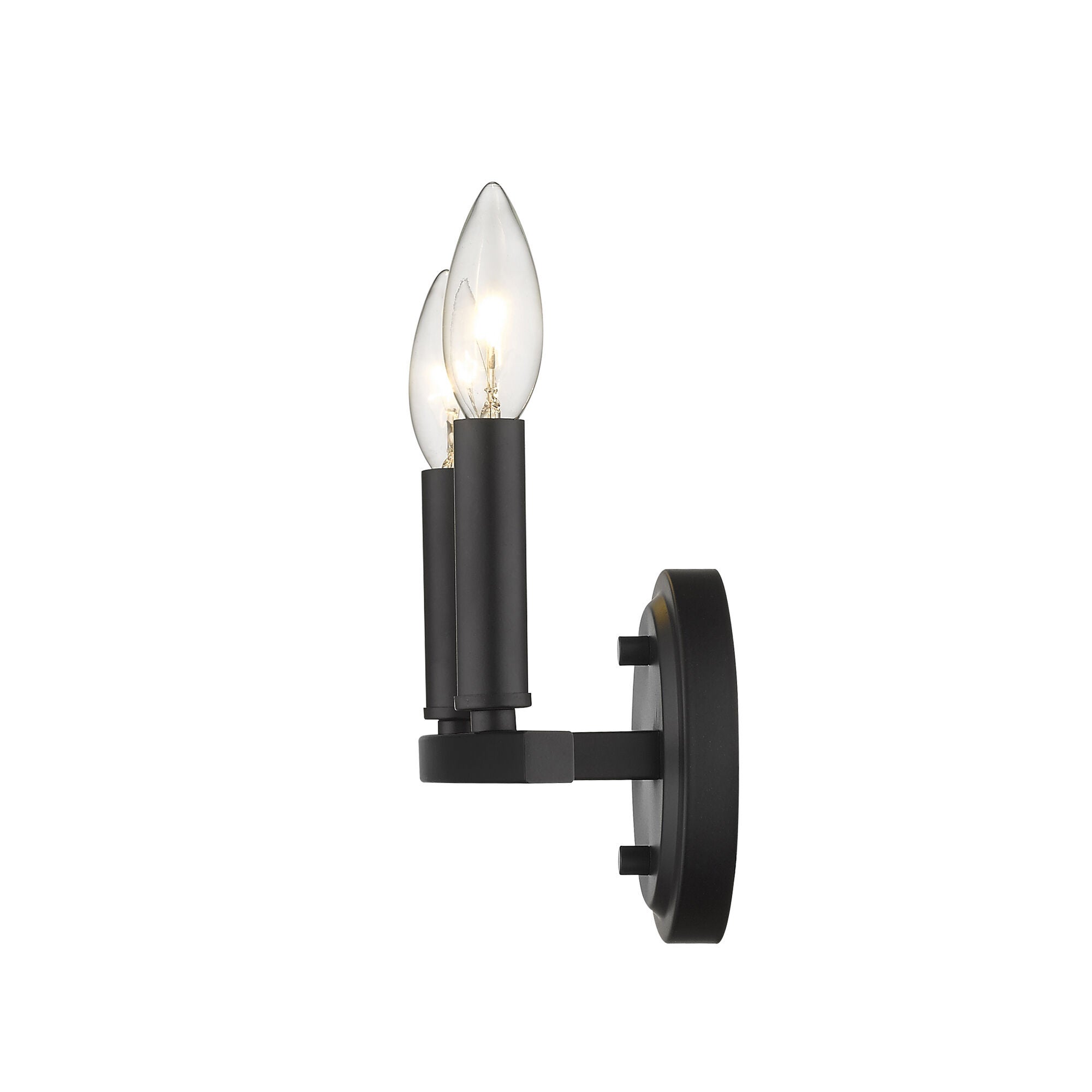 Shown in Matte Black finish and -- glass and -- shade