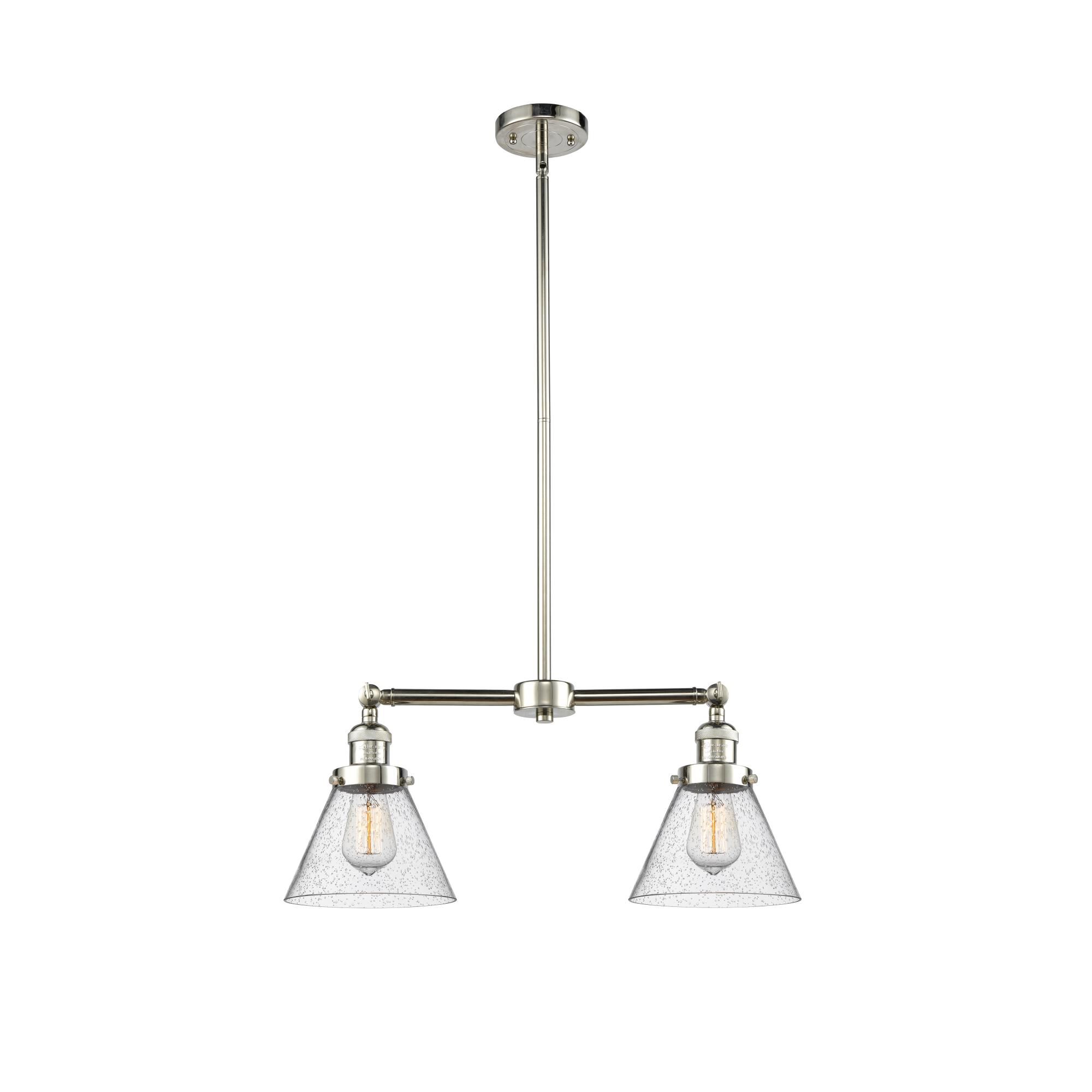 Bruno Marashlian Large Cone 21 Inch 2 Light Mini Chandelier by Innovations Lighting
