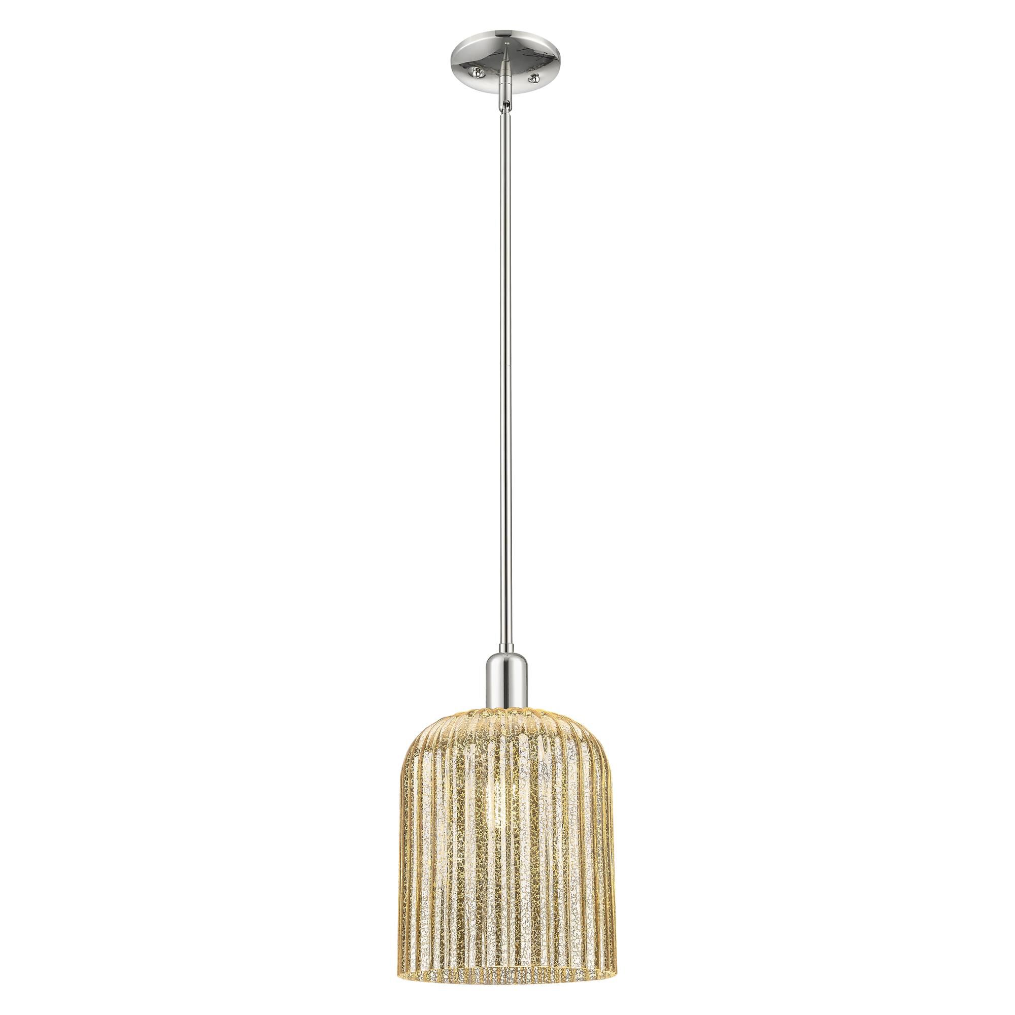 Shown in Polished Nickel finish and Mercury glass