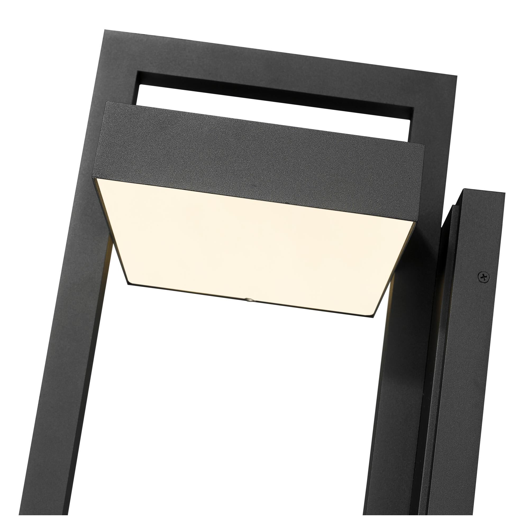 Shown in Black finish and Glass shade