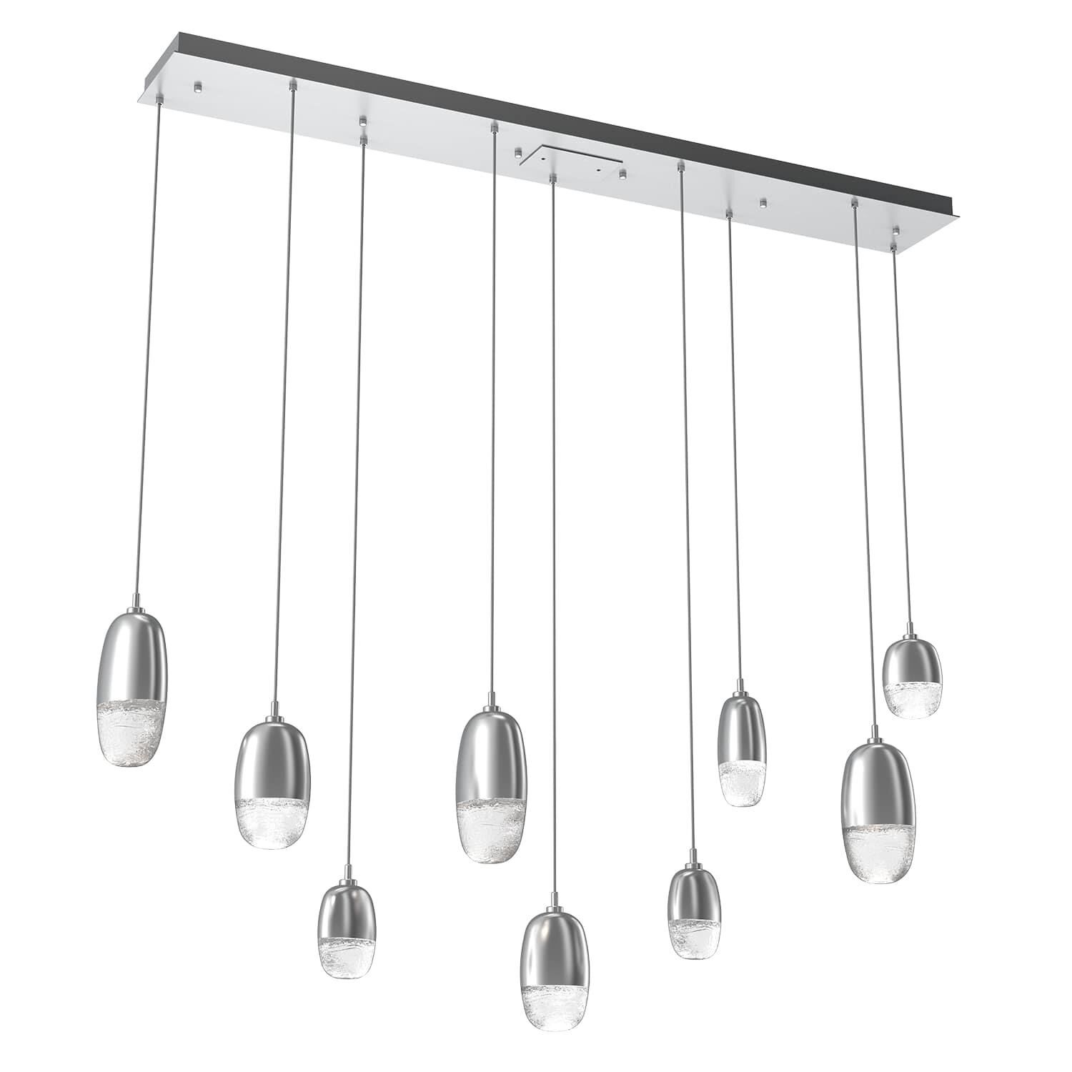 Pebble 62 Inch 9 Light LED Linear Suspension Light by Hammerton Studio