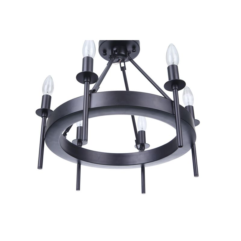 Larrson 17 Inch 6 Light Semi Flush Mount by Craftmade