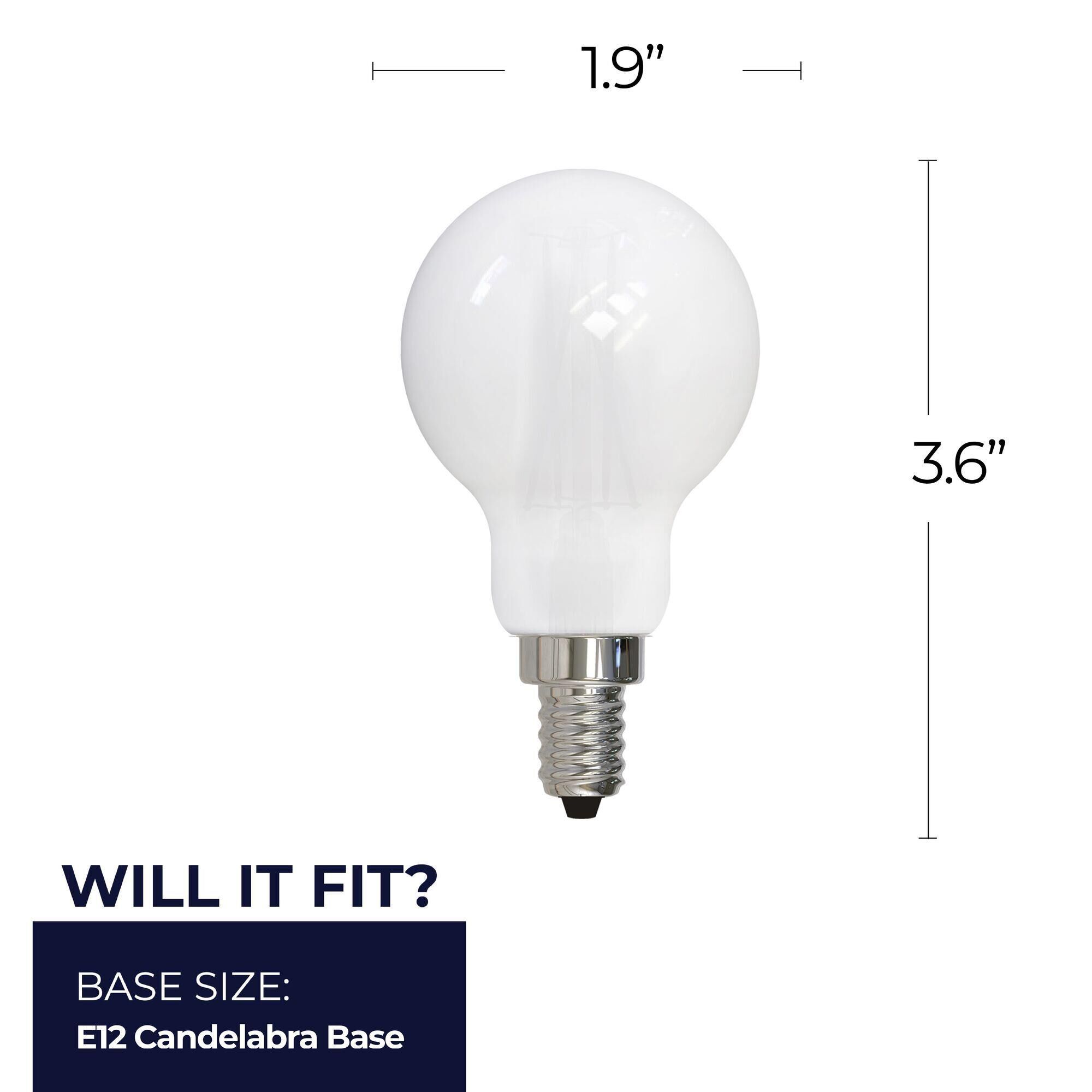 Milky A15 Base E12 2700K LED Light Bulb,