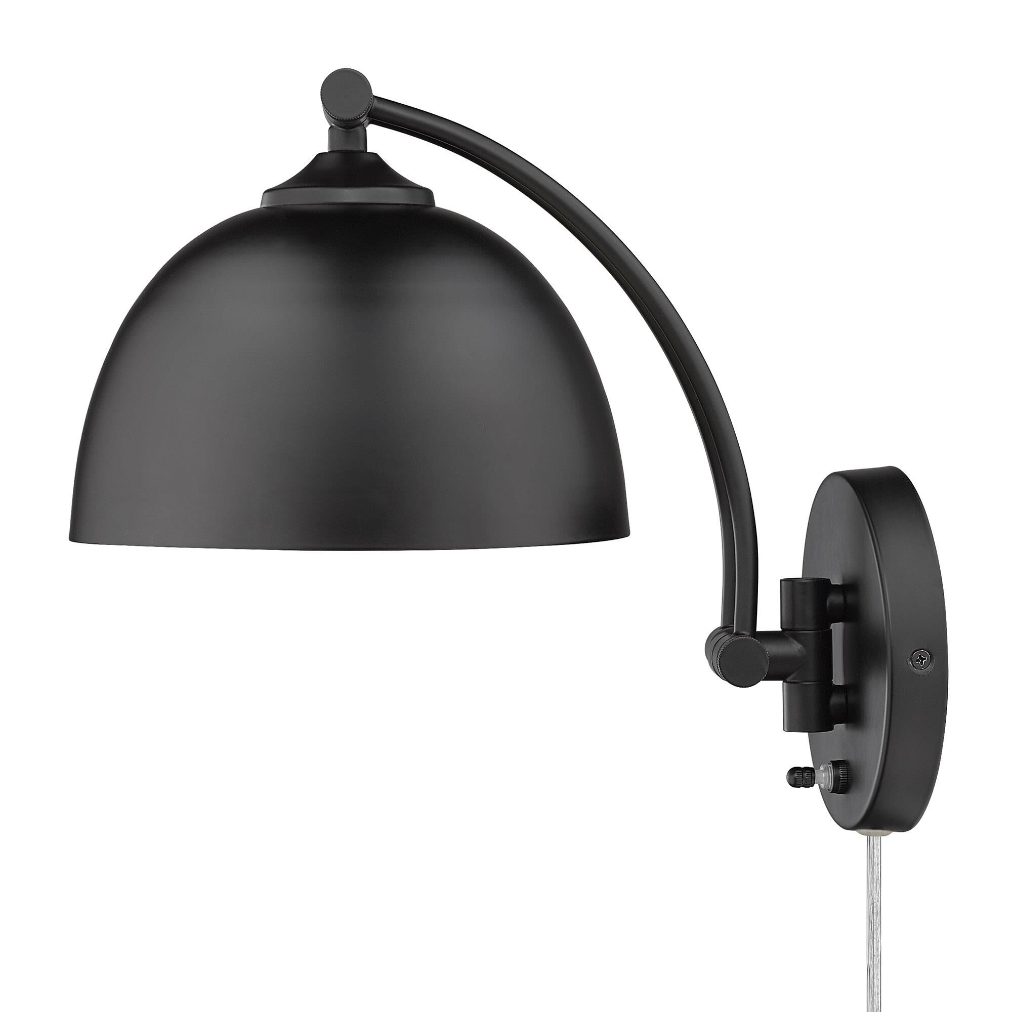 Shown in Matte Black finish and Matte Black shade