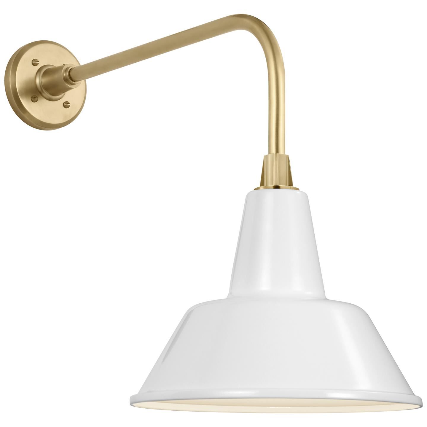 Shown in Hand-Rubbed Antique Brass finish and White Bowers shade