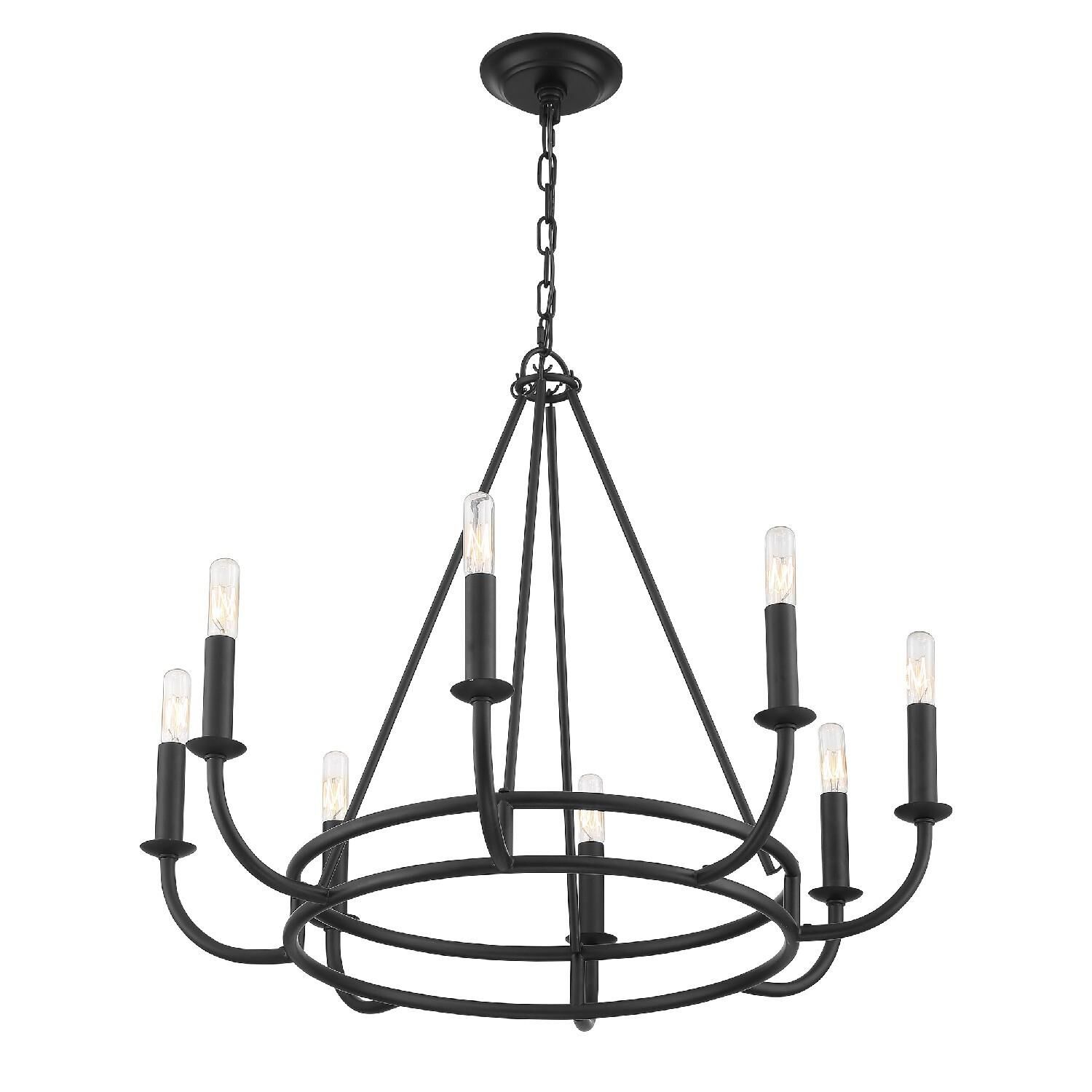 Bailey 28 Inch 8 Light Chandelier by Crystorama