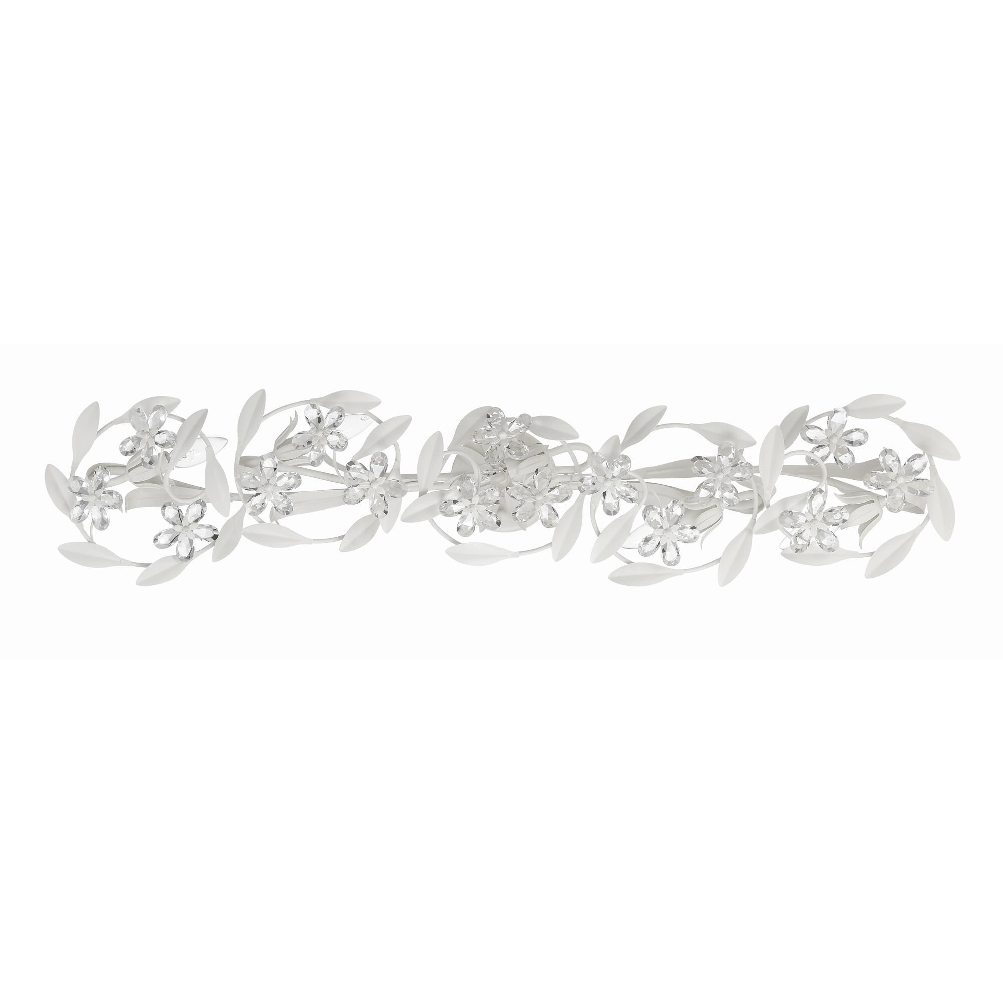 Shown in Matte White finish and Hand Cut crystal