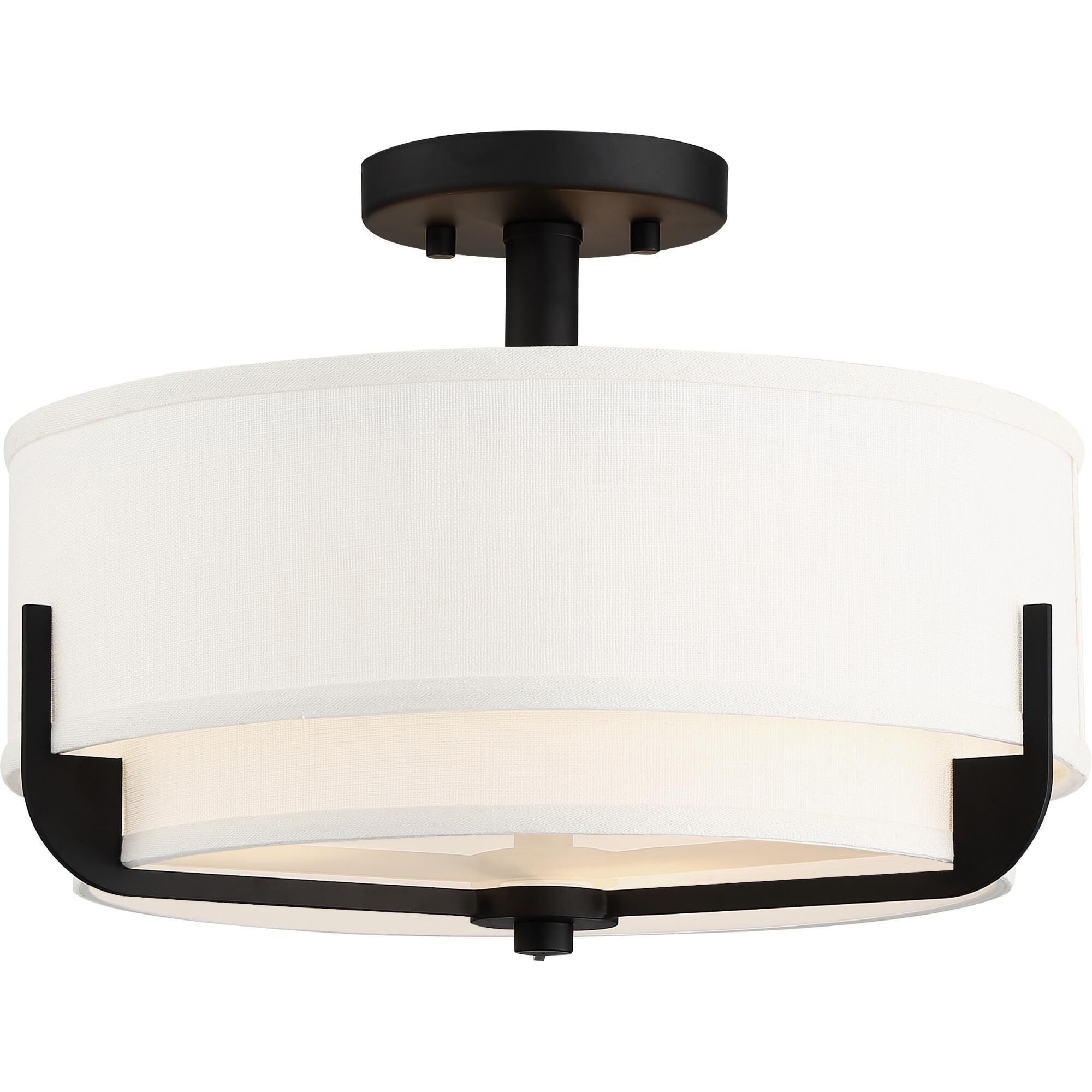 Frankie 15 Inch 3 Light Semi Flush Mount by Nuvo Lighting