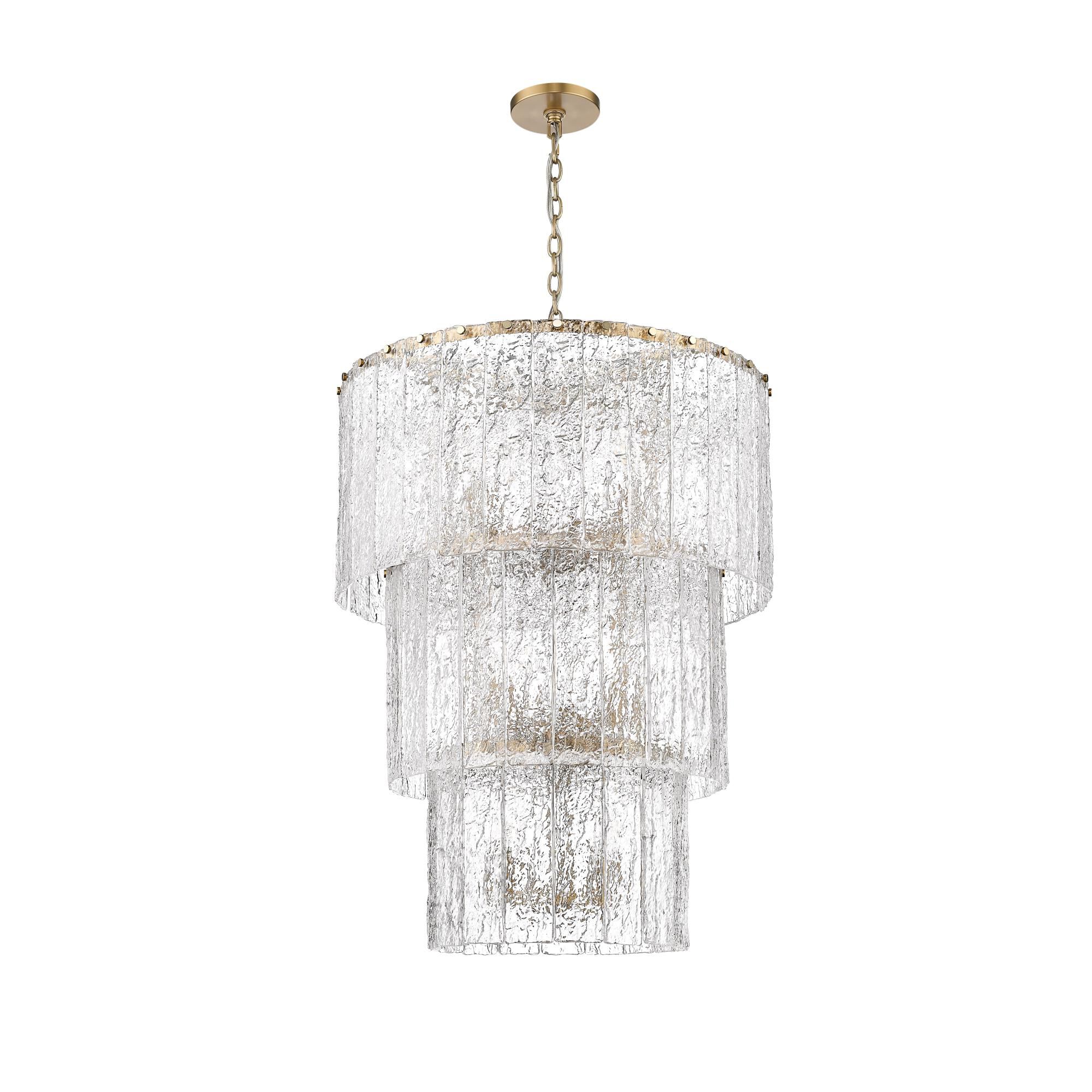 Shown in Modern Gold finish and Clear glass