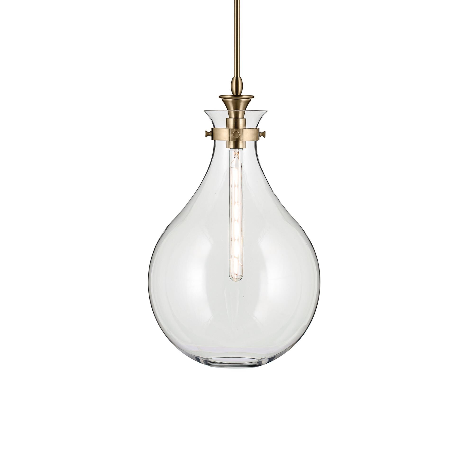 Shown in Champagne Bronze finish and Clear glass