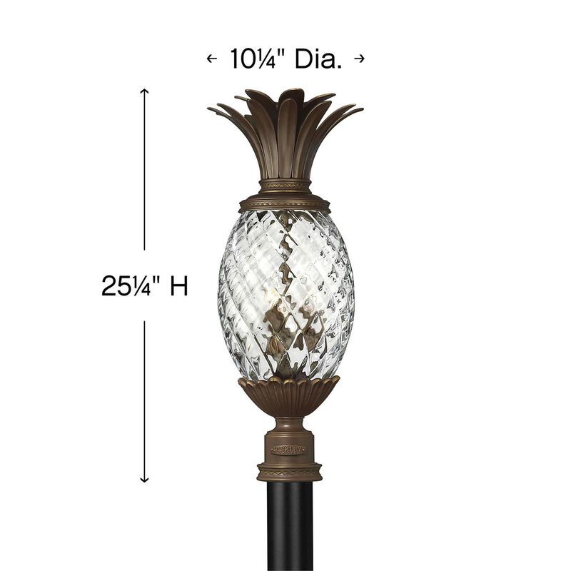 Plantation 25 Inch Tall 3 Light Outdoor Post Lamp by Hinkley Lighting