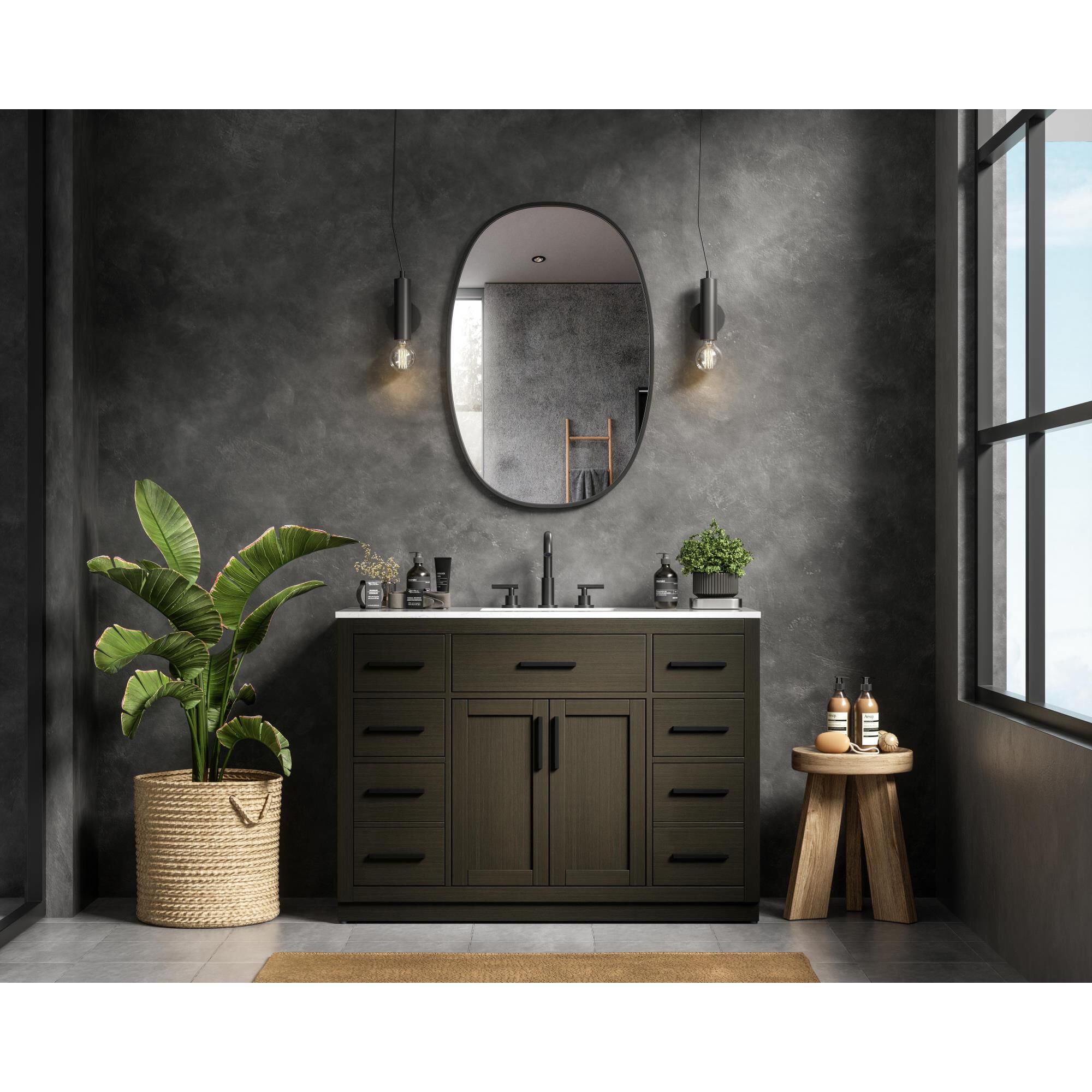 Shown in Mocha Brown finish