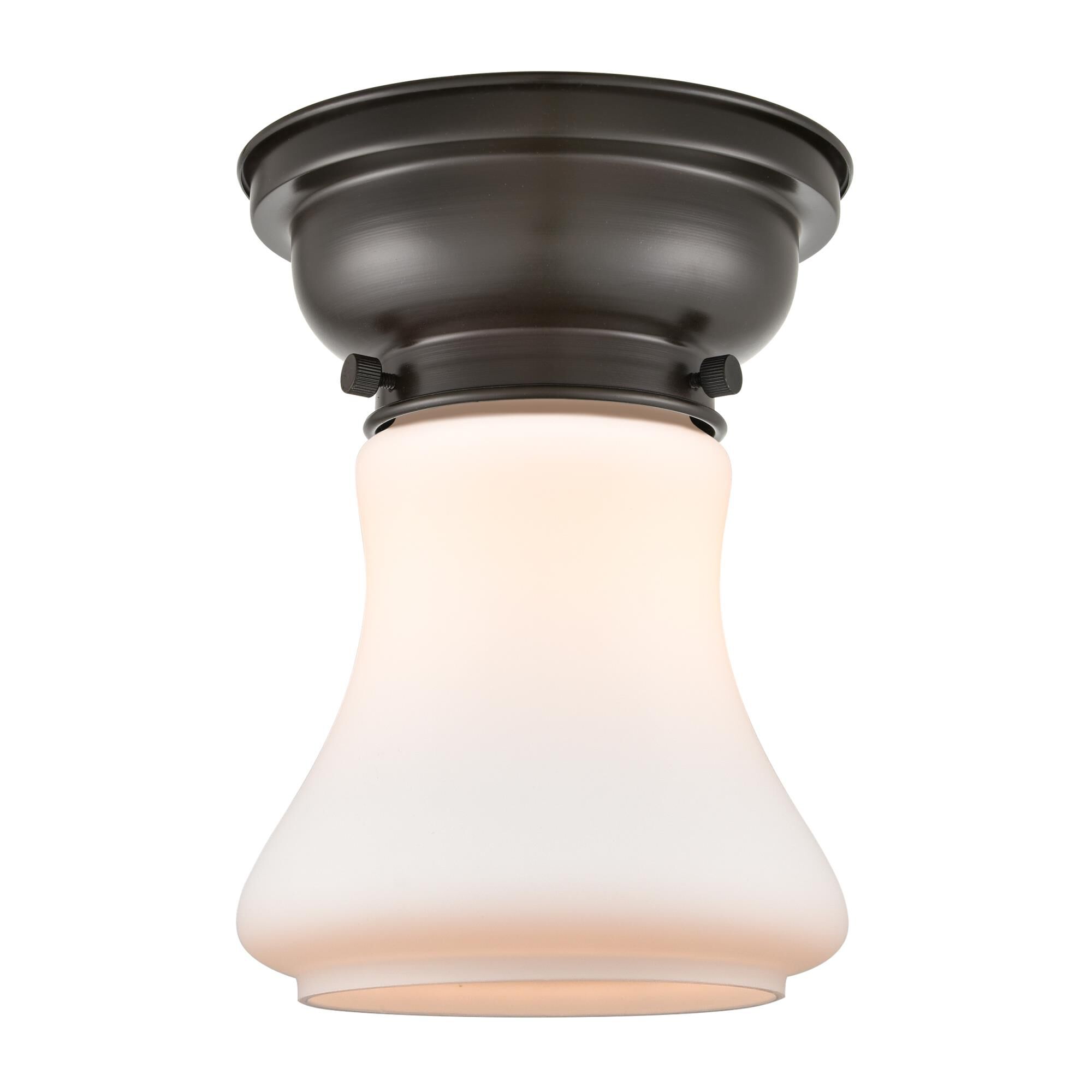 Shown in Oil Rubbed Bronze finish and Bell glass and Glass shade