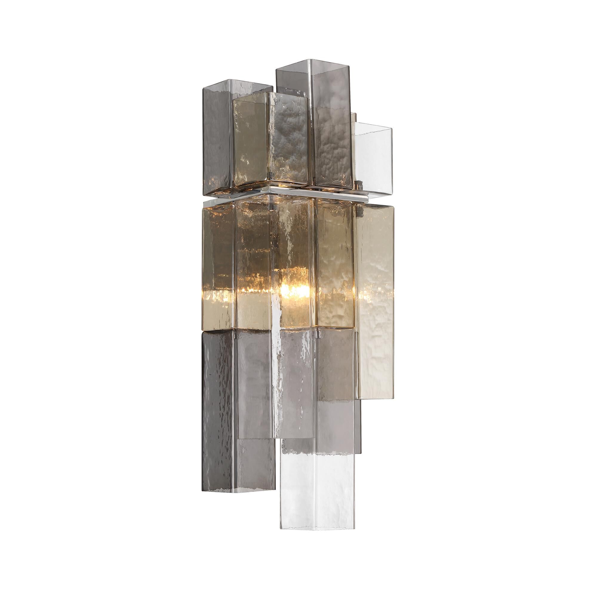 Shown in Chrome finish and Smoke  glass