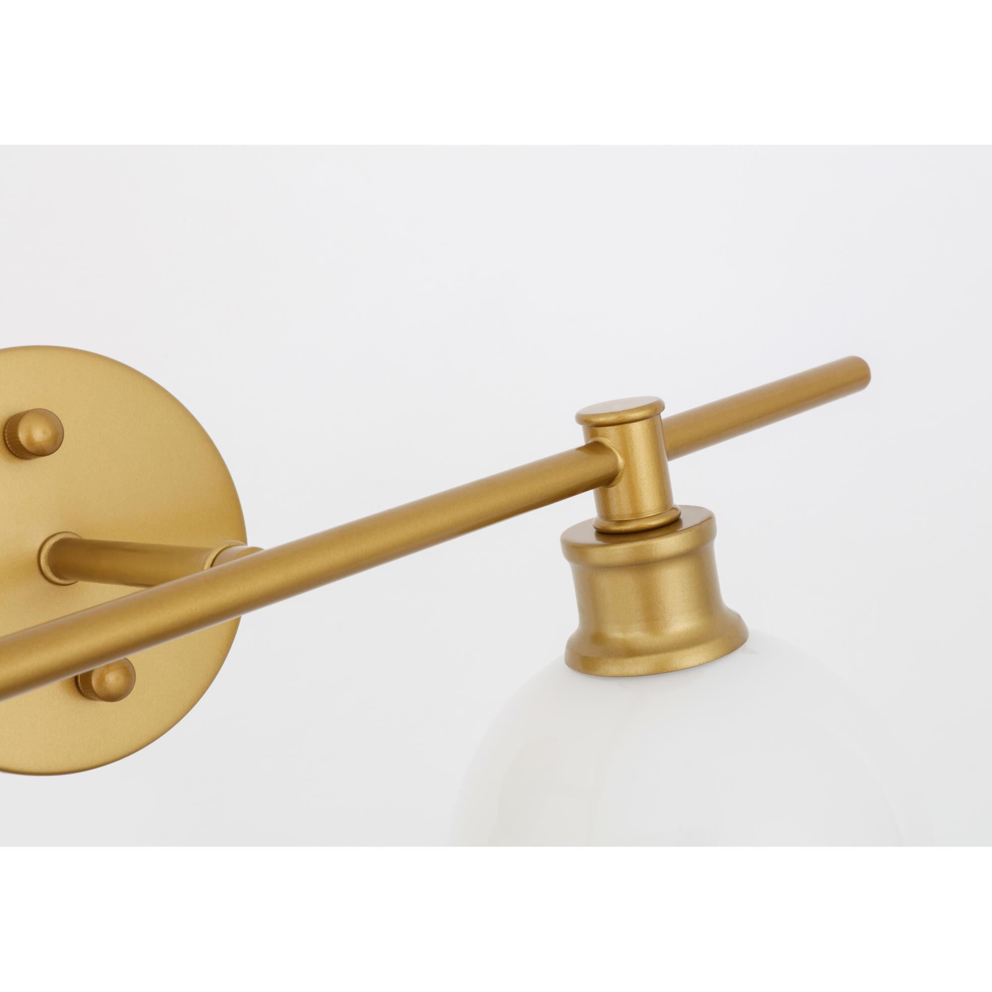 Shown in Brass finish and Frosted White  glass