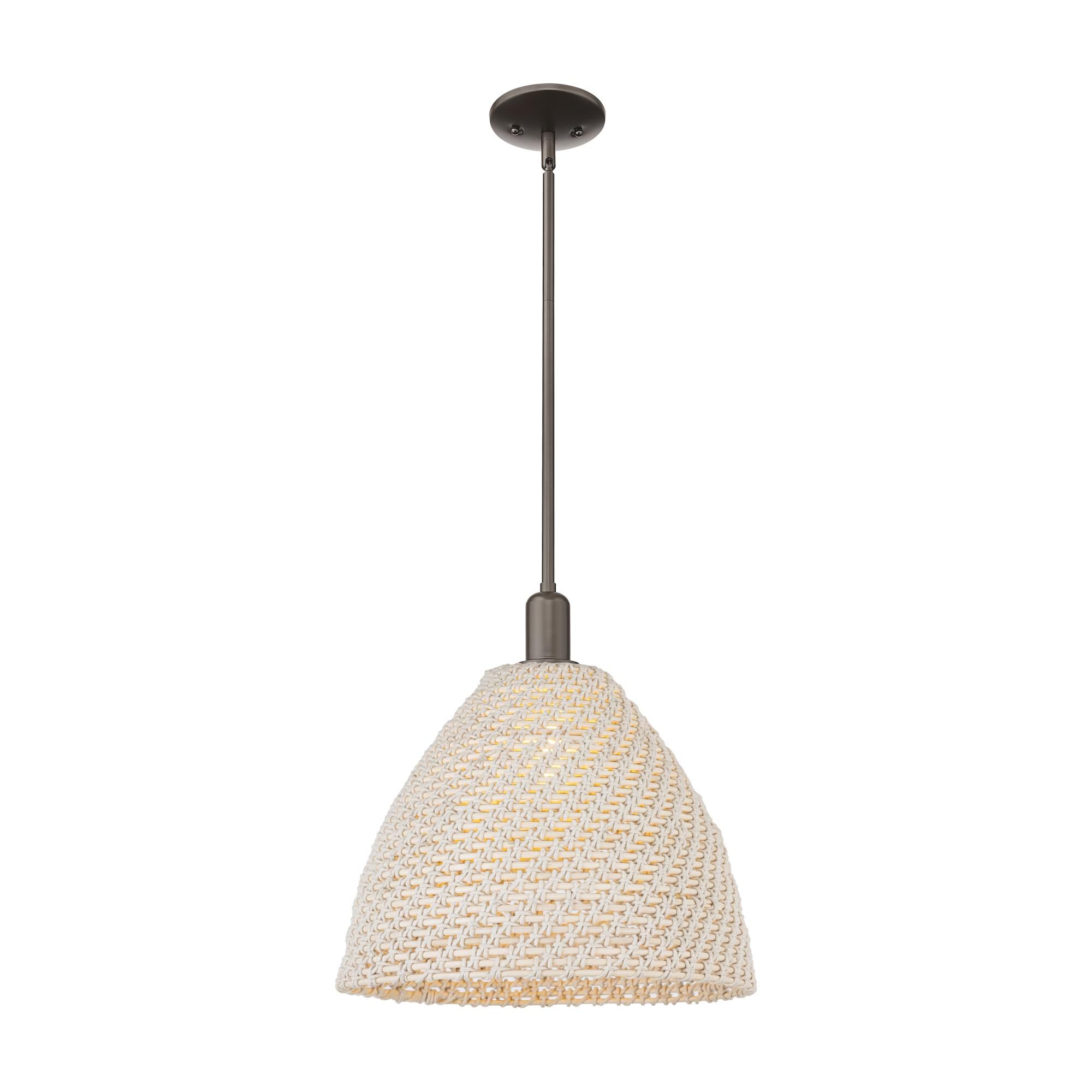 Shown in Oil Rubbed Bronze finish and Natural shade