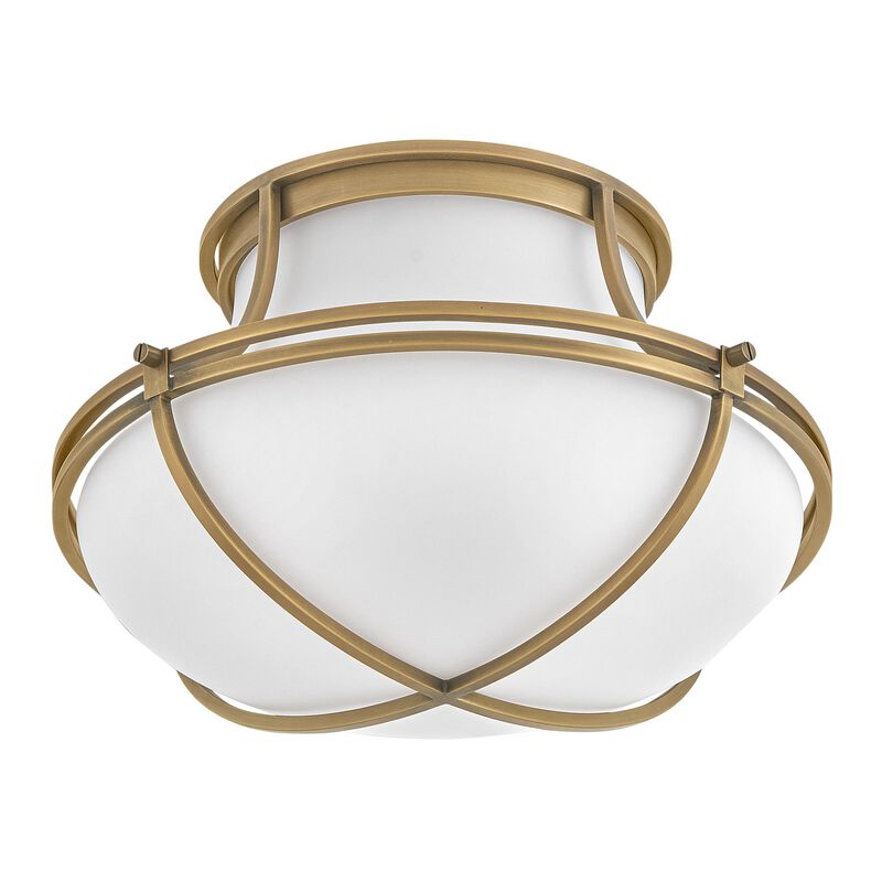 Saddler 15 Inch 3 Light Flush Mount by Hinkley
