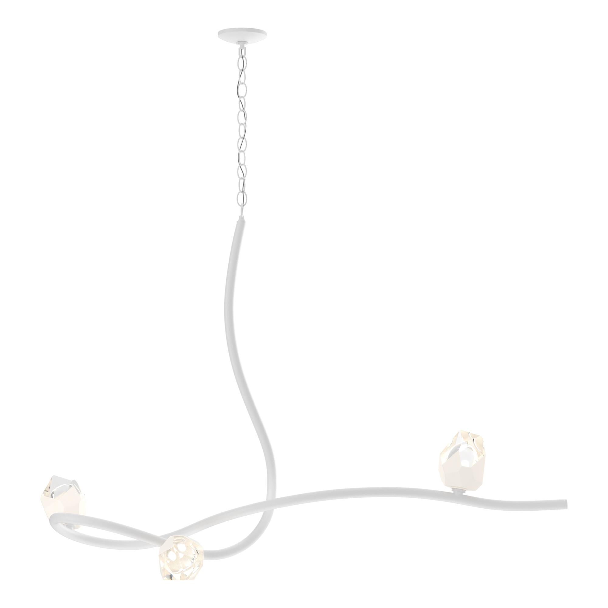 Shown in White finish and White Crystal glass