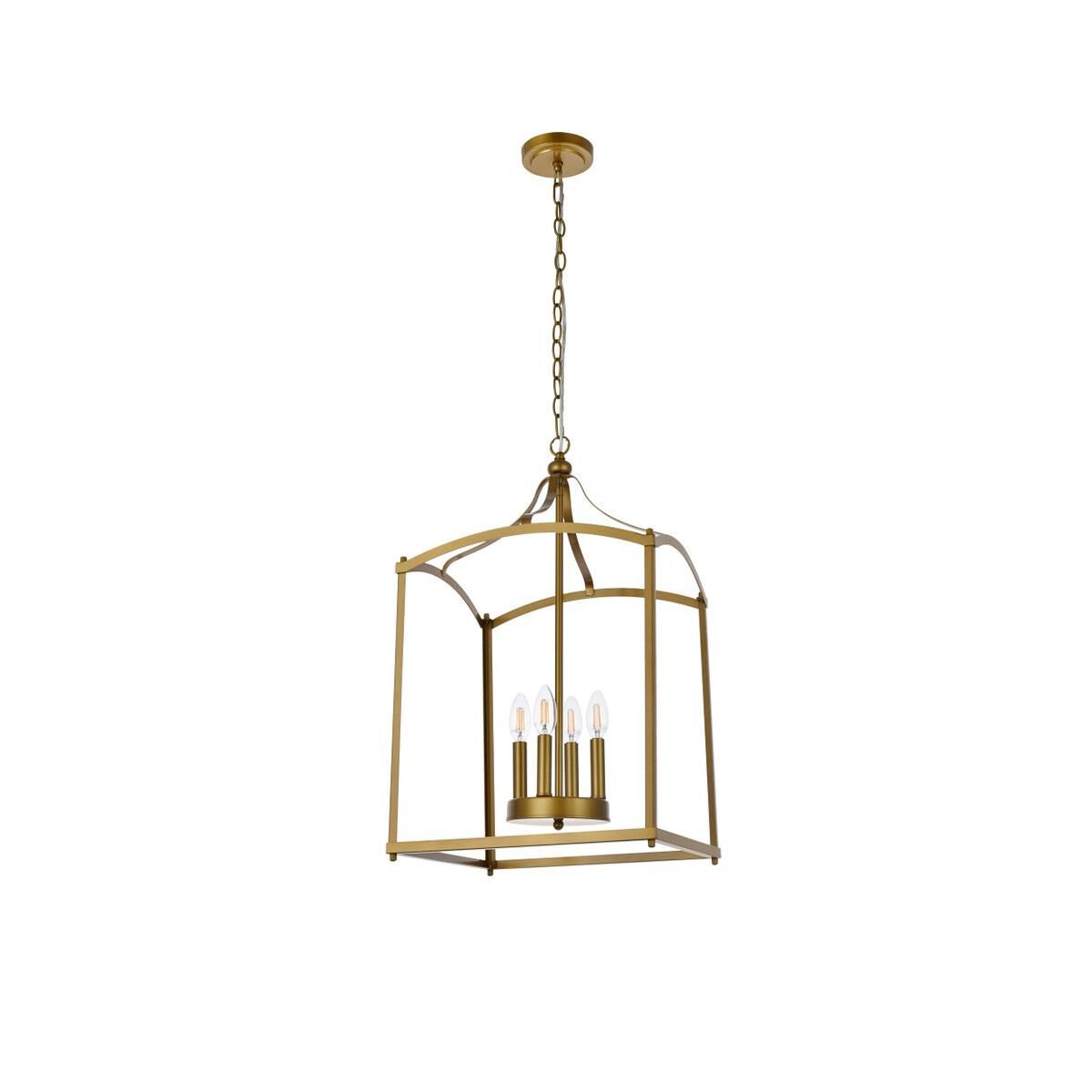 Janet 15 Inch Cage Pendant by Elegant Lighting