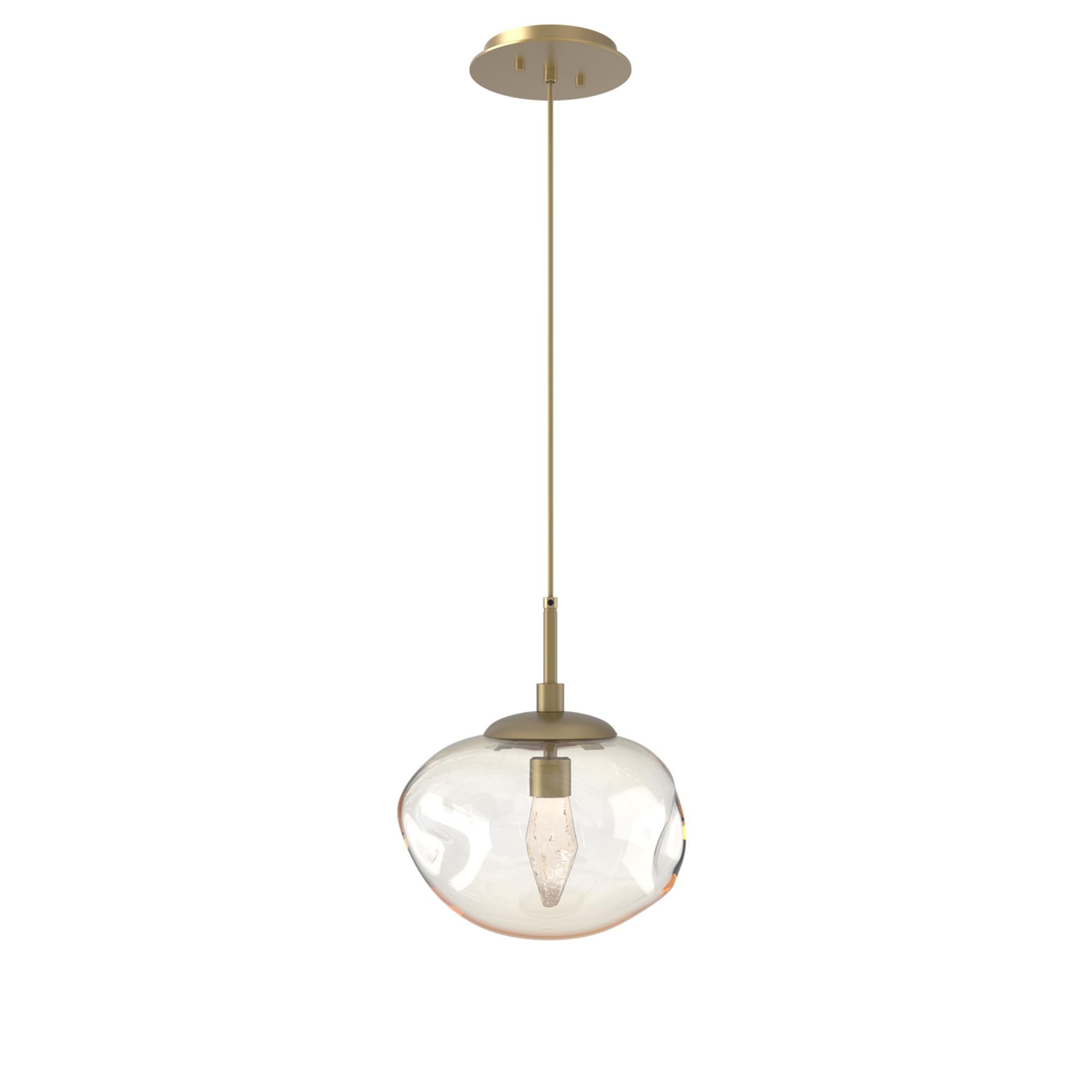 Shown in Gilded Brass finish and Geo Inner Amber Outer glass