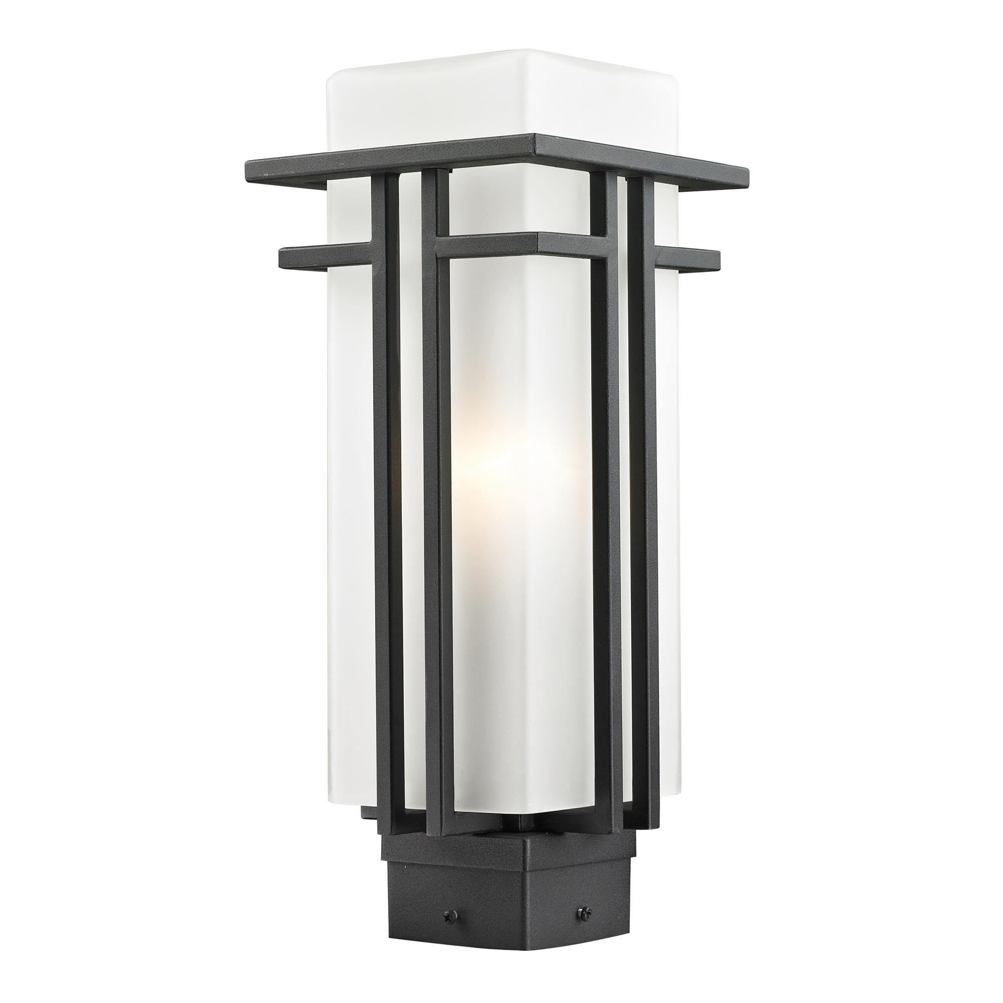 Shown in Black finish and Glass shade