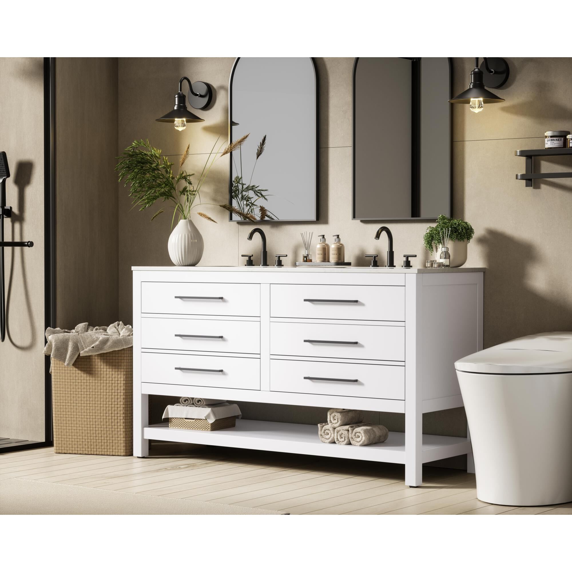 Karson 60 Inch Bath Vanity by Elegant Dcor