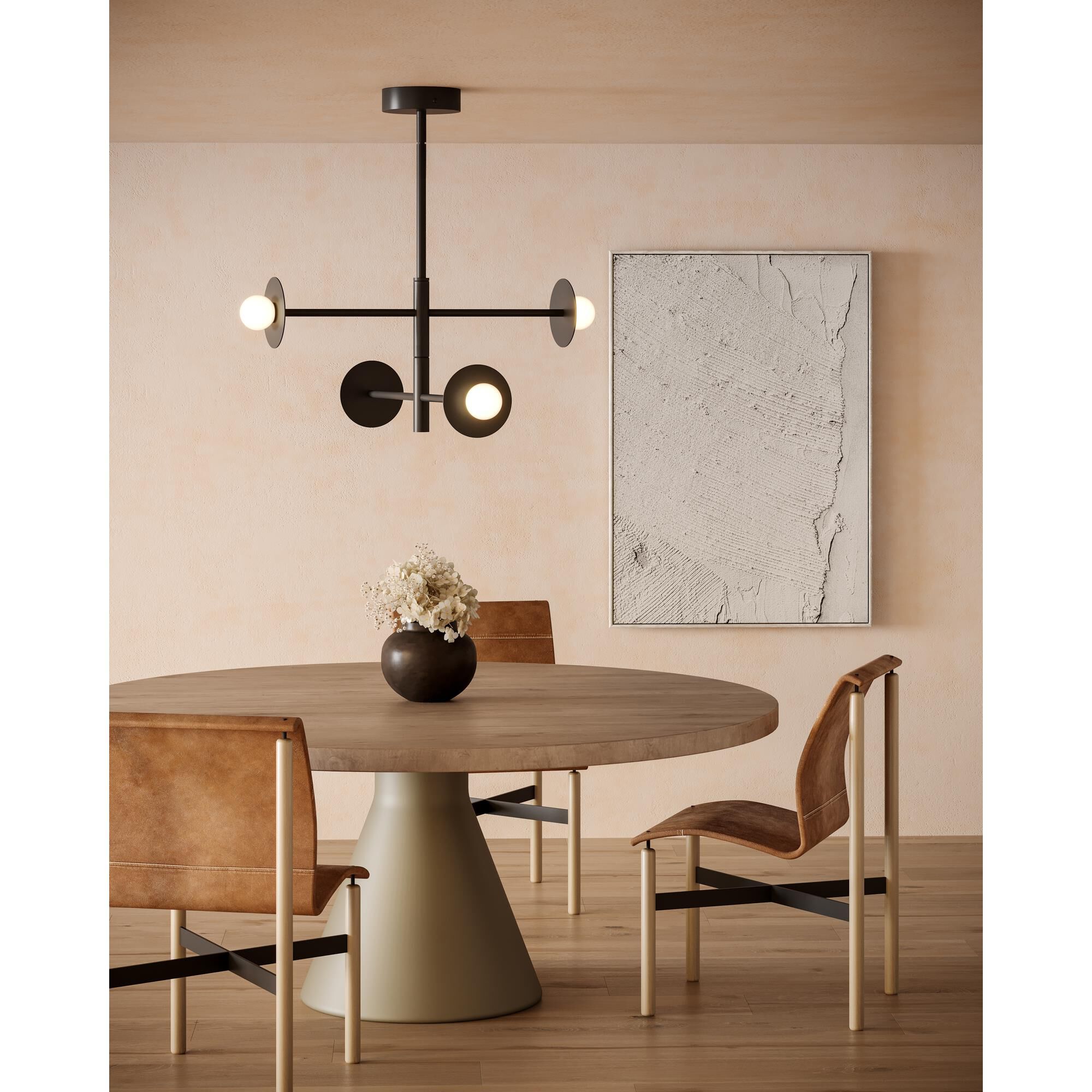Shown in Black finish and Opal glass